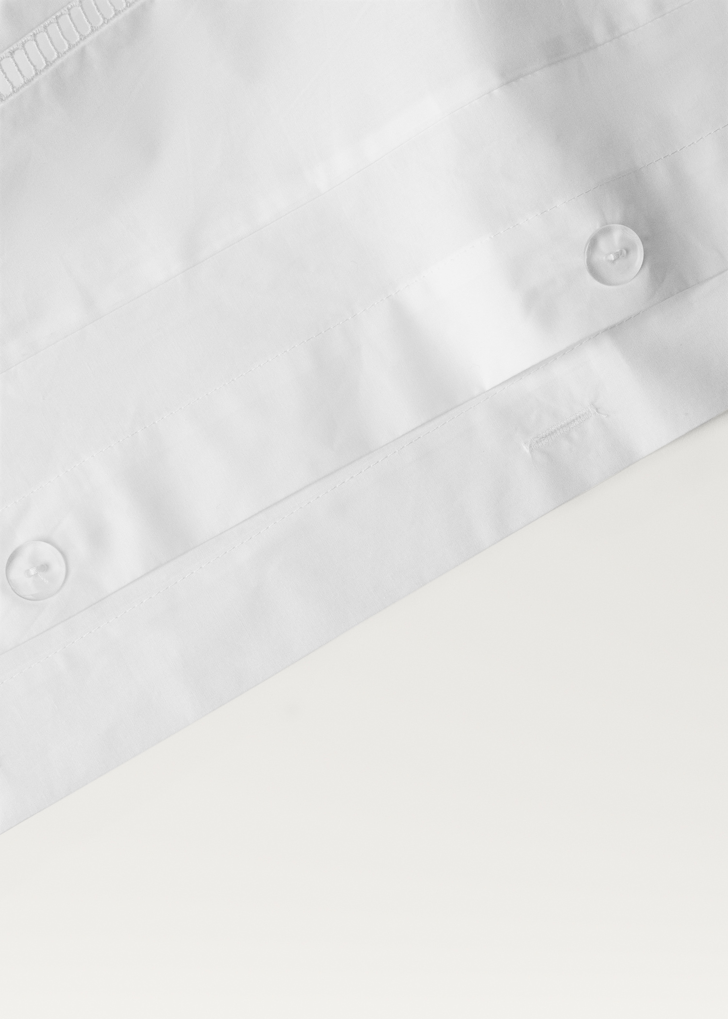 Cotton percale duvet cover with hemstitch for 135/140 cm bed - Details of the article 1