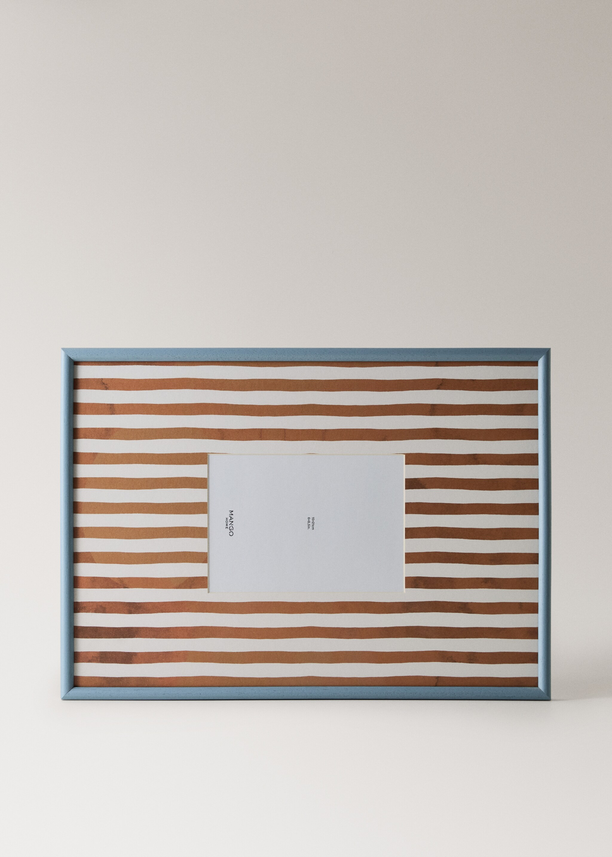 Wooden frame with large lines - Details of the article 3, Sky Blue. Ref: 17031282-00.