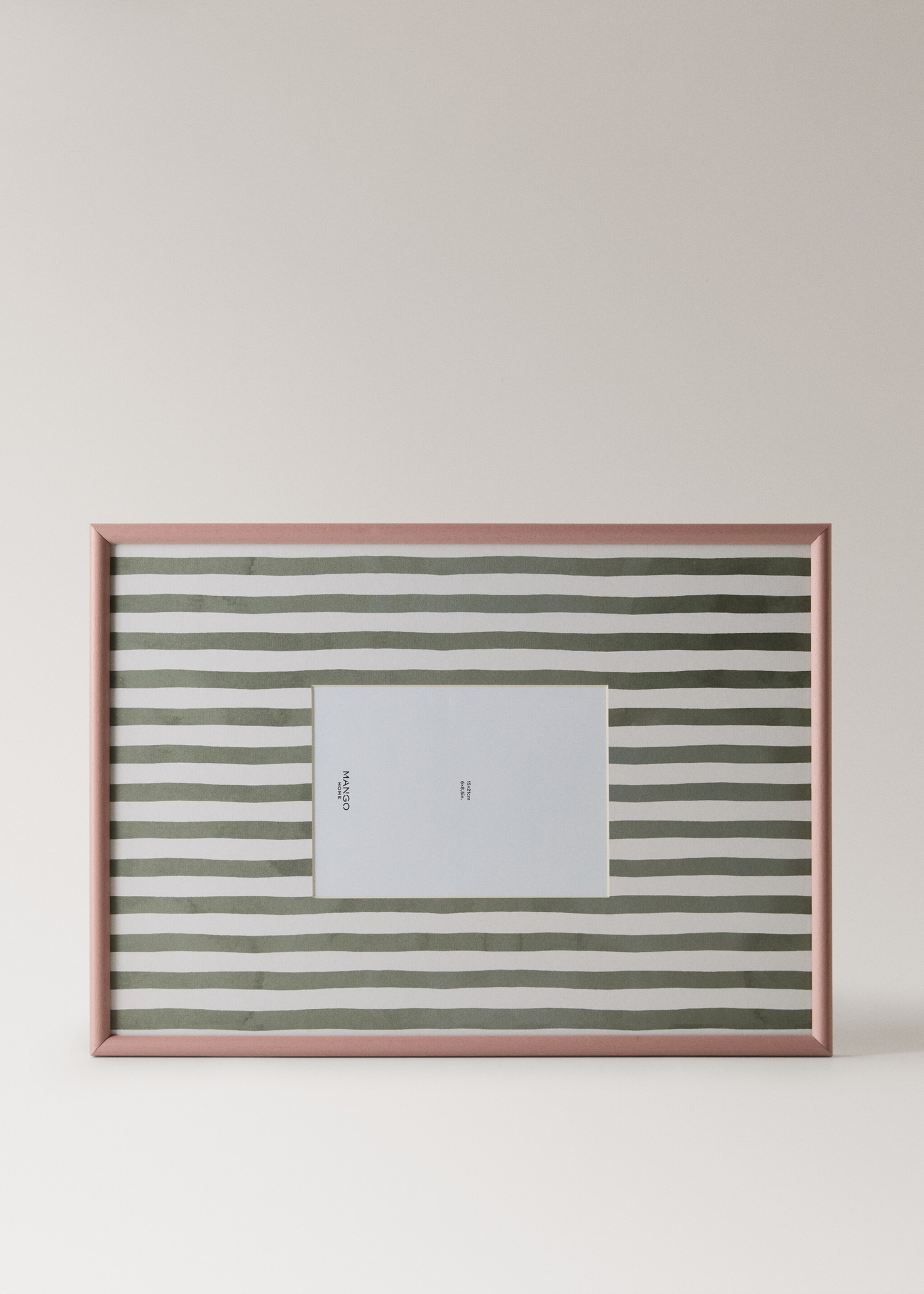 Wooden frame with large lines - Details of the article 3, Pastel Pink. Ref: 17031282-00.