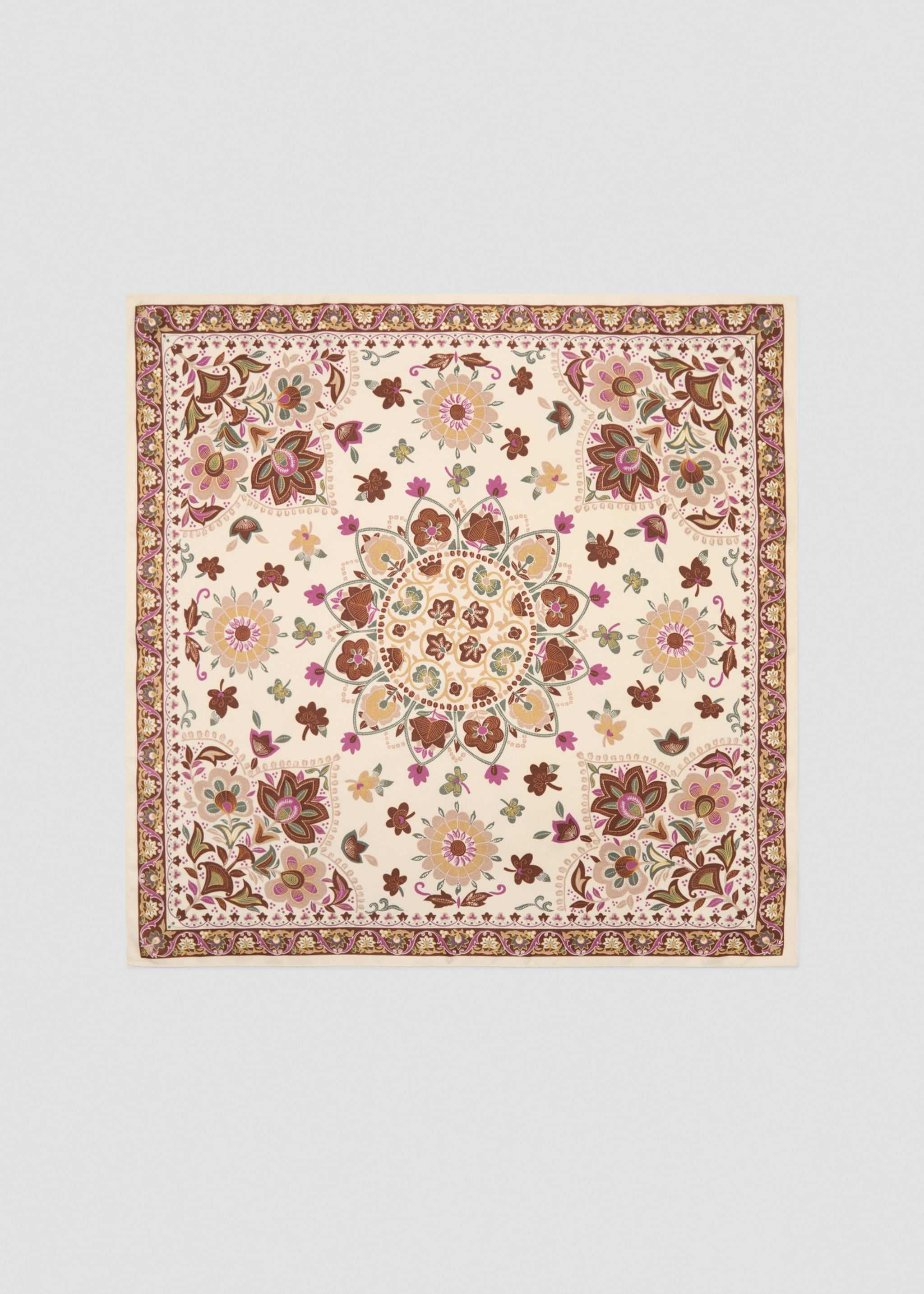 Satiniertes Halstuch mit Blumenprint - Artikel ohne Model