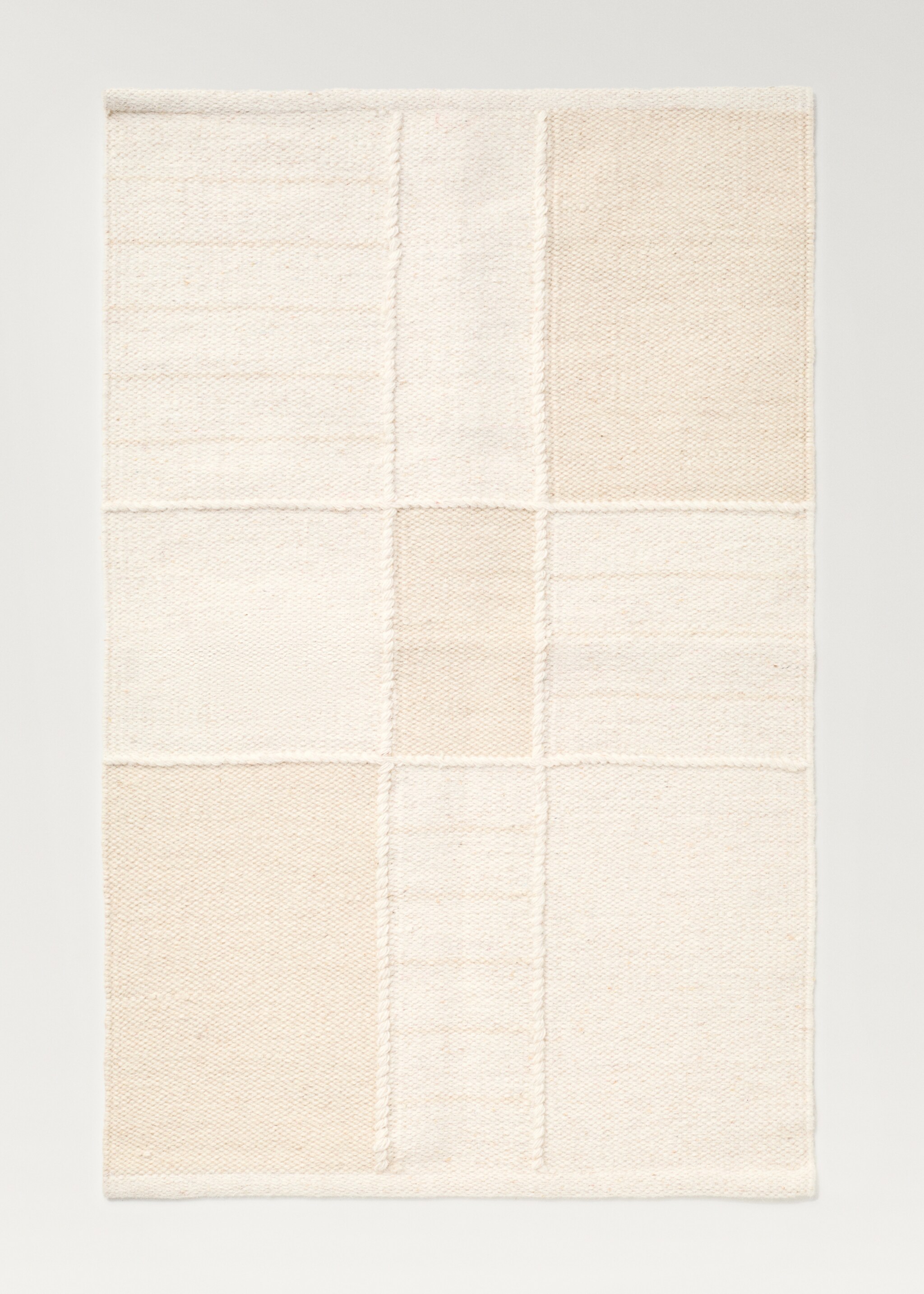 Small wool patchwork-effect rug - Article without model