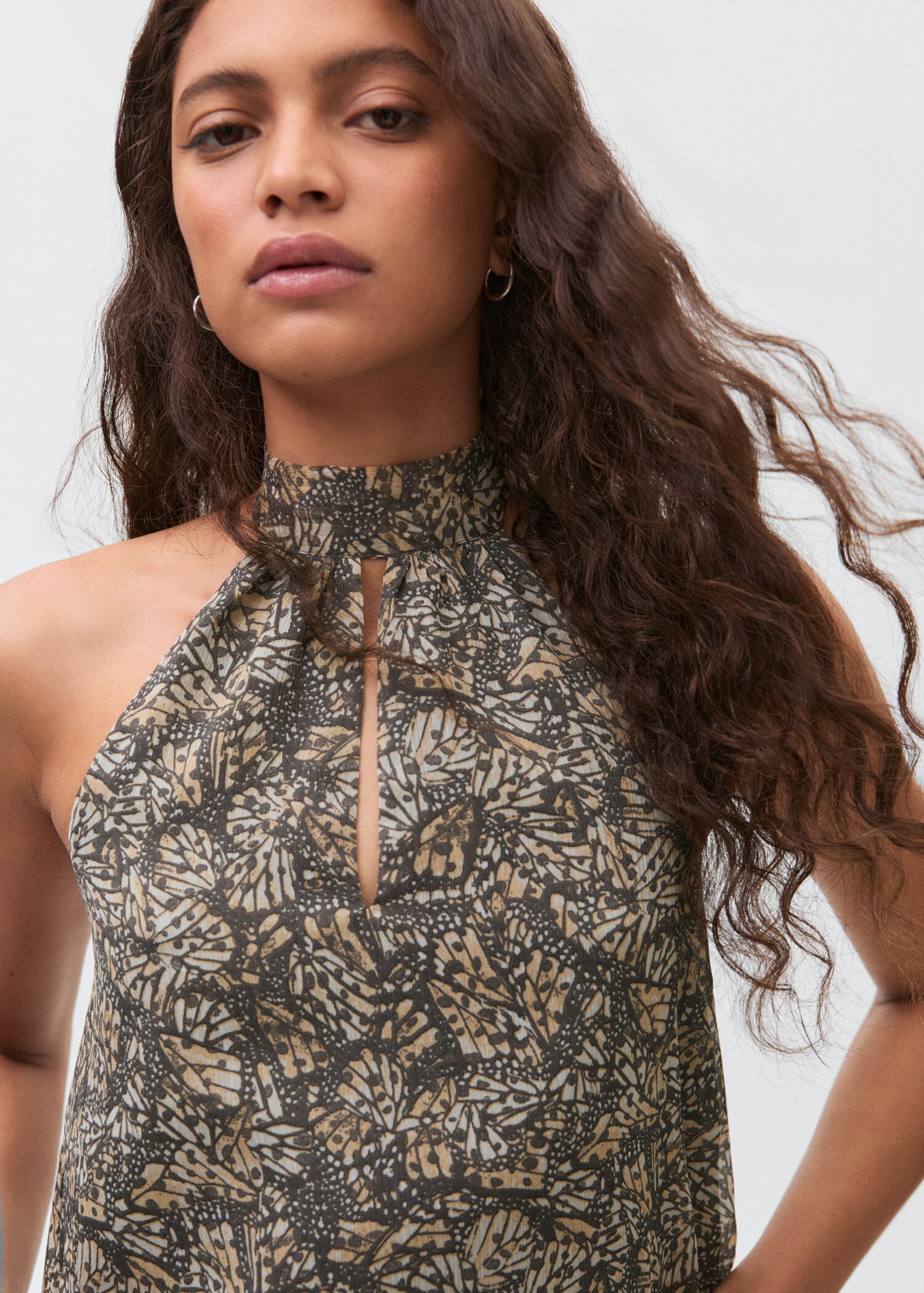 Top estampat coll halter - Detall de l'article 1