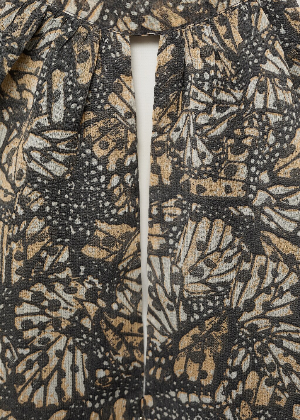 Halter-neck printed top