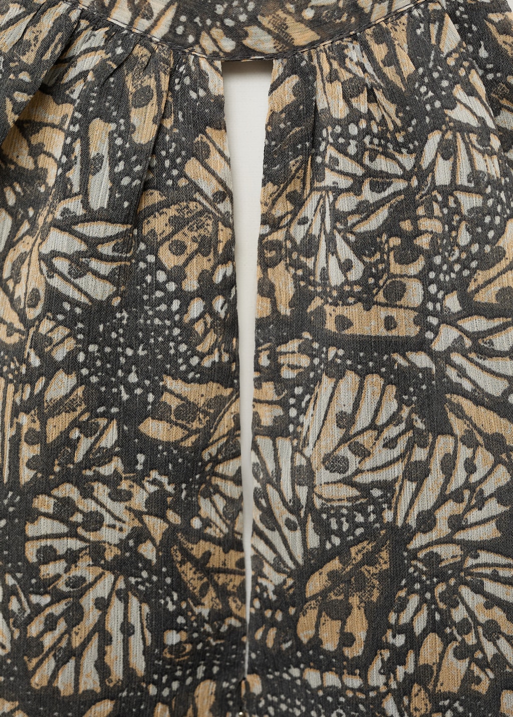 Halter-neck printed top