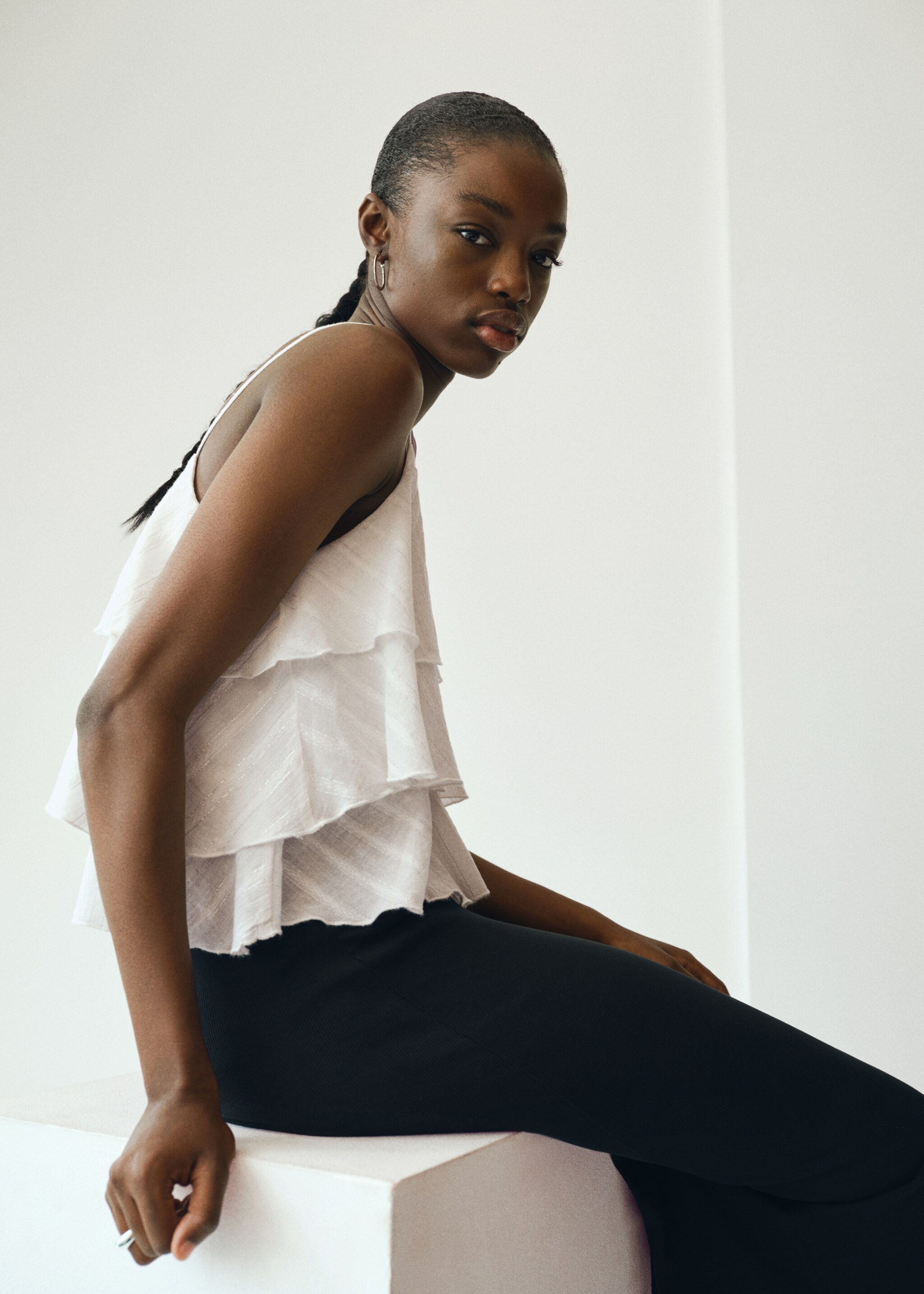Lurex ruffled top - Details of the article 2