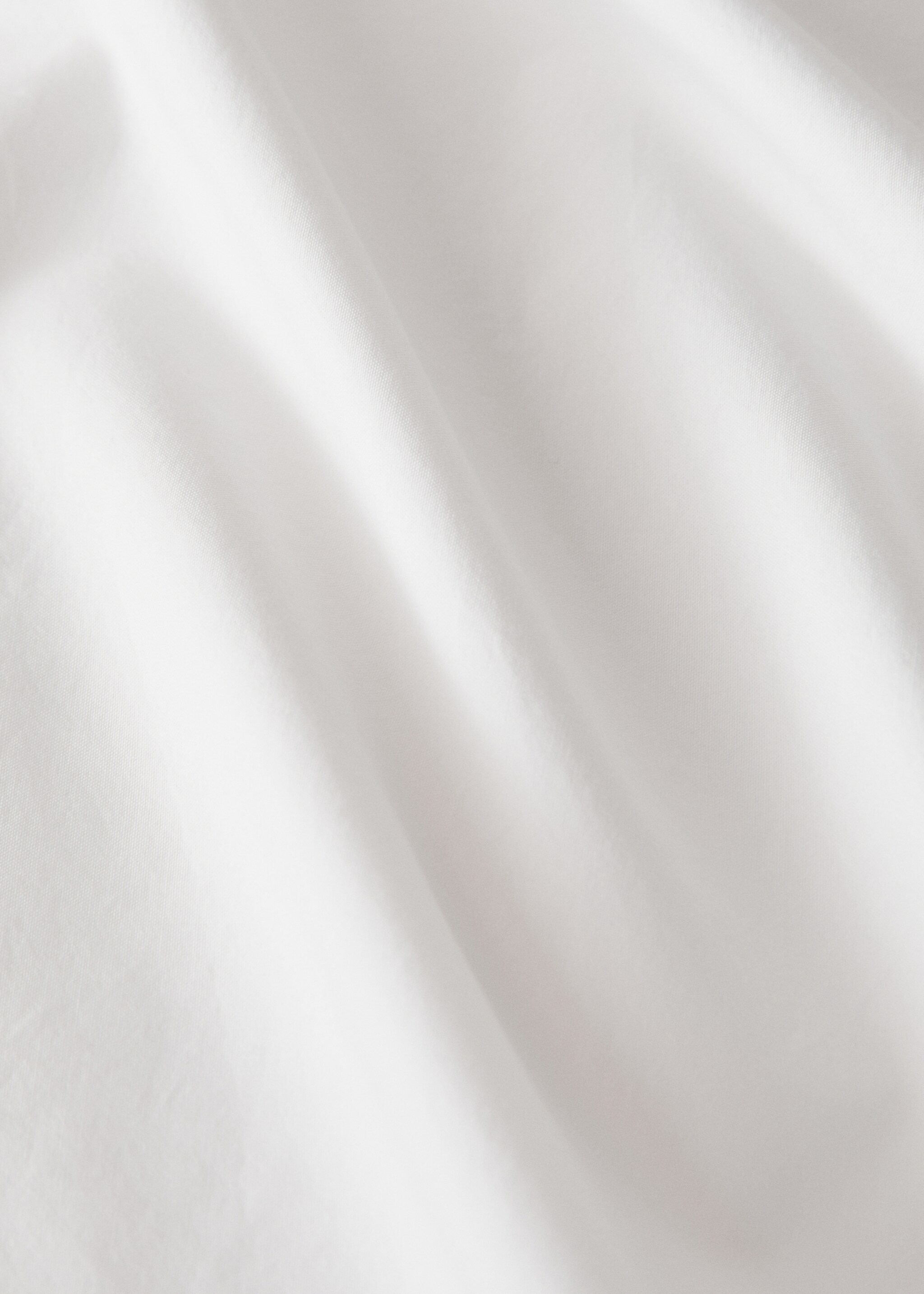 Washed percale cotton duvet cover with zigzag stitching for 135/140 cm bed - Details of the article 2, Off White. Ref: 17031526-00.