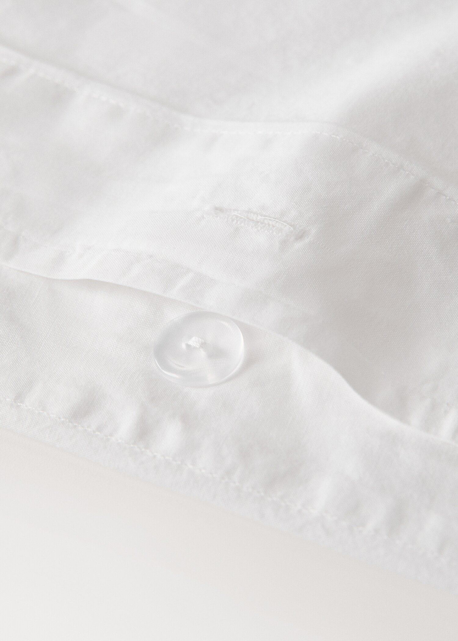 Washed cotton percale duvet cover with zigzag stitching King bed - Λεπτομέρεια του προϊόντος 1
