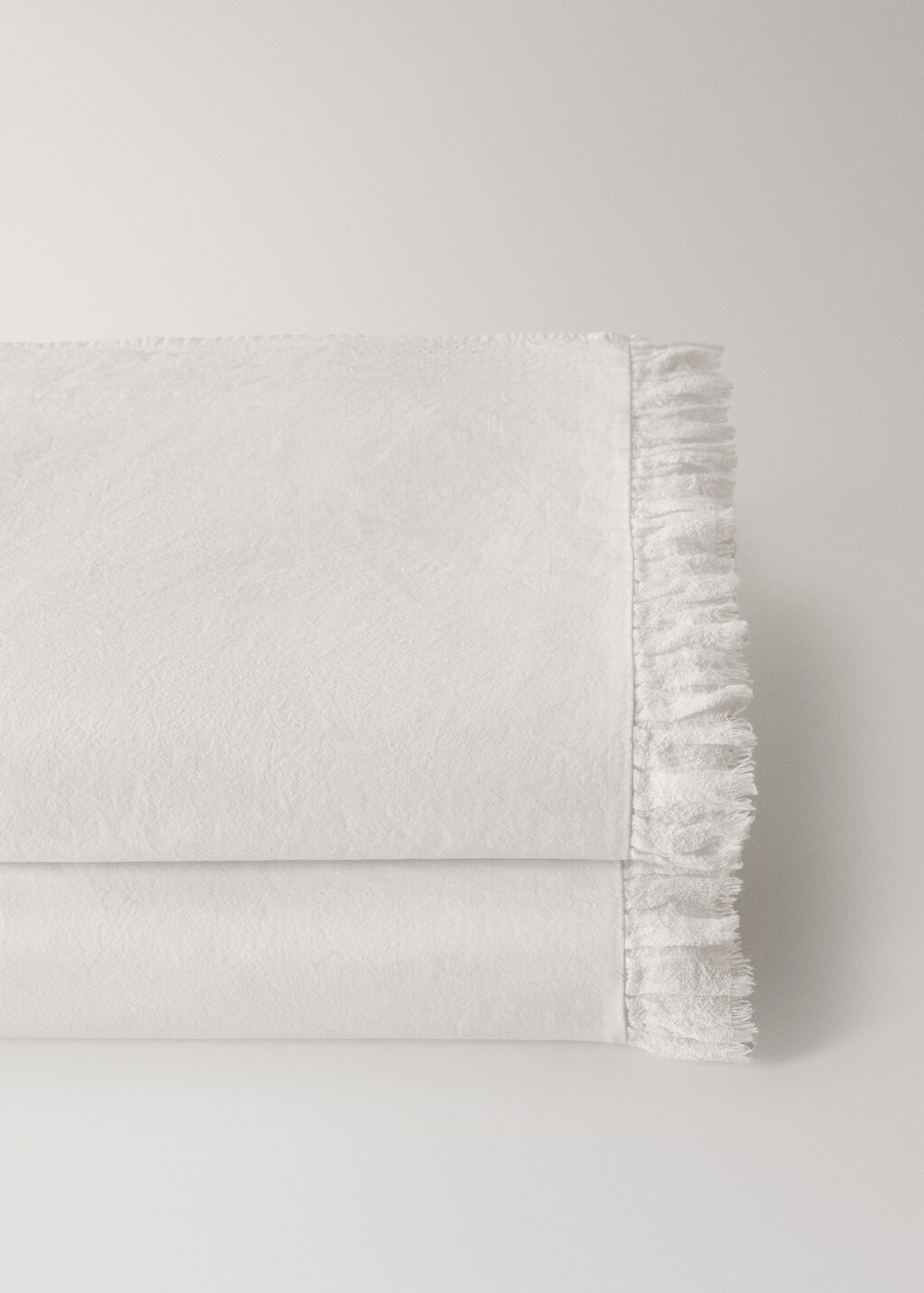 Percale cotton top sheet with gauze ruffle for cm bed