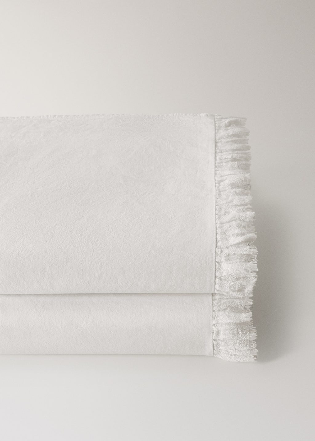 Percale cotton top sheet with gauze ruffle for cm bed