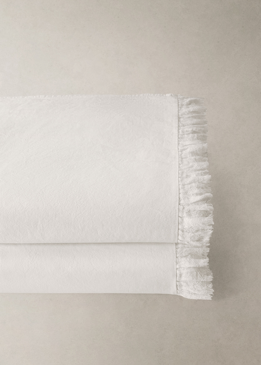 Percale cotton top sheet with gauze ruffle for cm bed