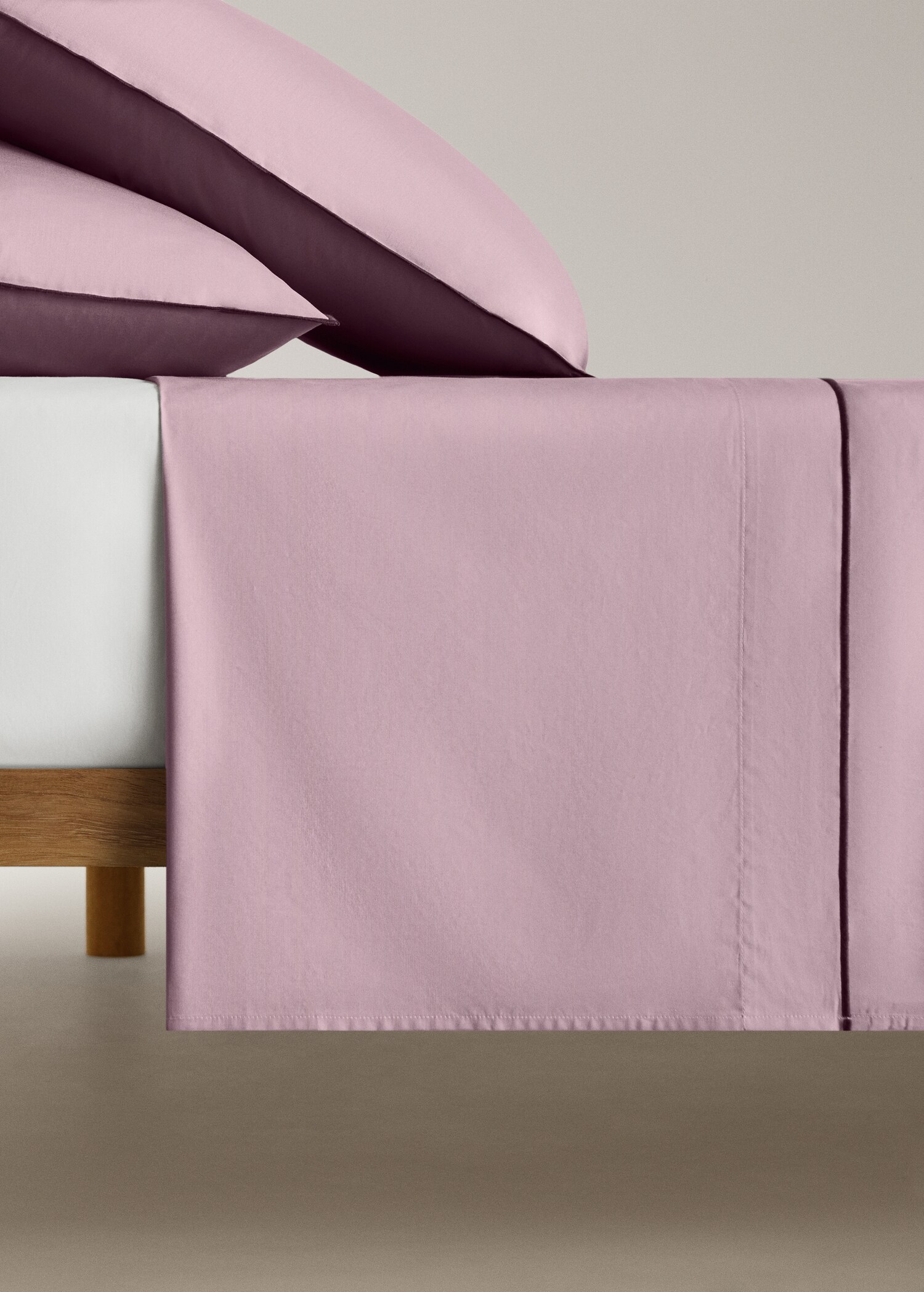 Sábana encimera overlock contraste cama 90 cm - Article sense model