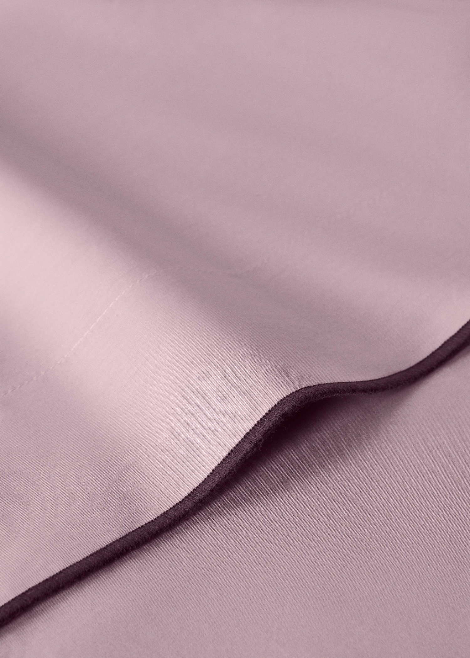 Percale cotton top sheet with overlock for 135/140 cm bed - Details of the article 1