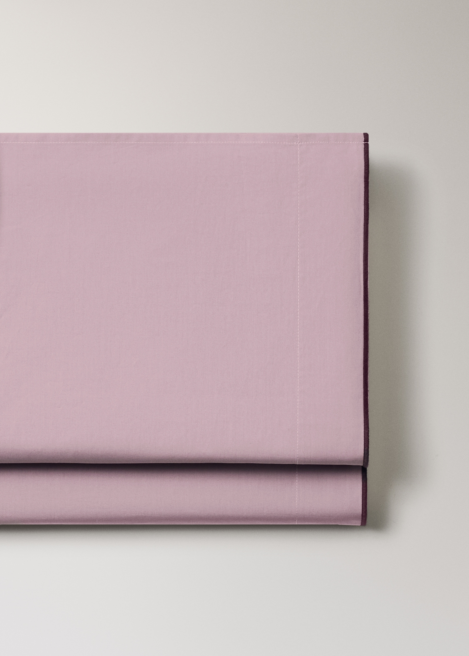 Percale cotton top sheet with overlock for 135/140 cm bed - Details of the article 2