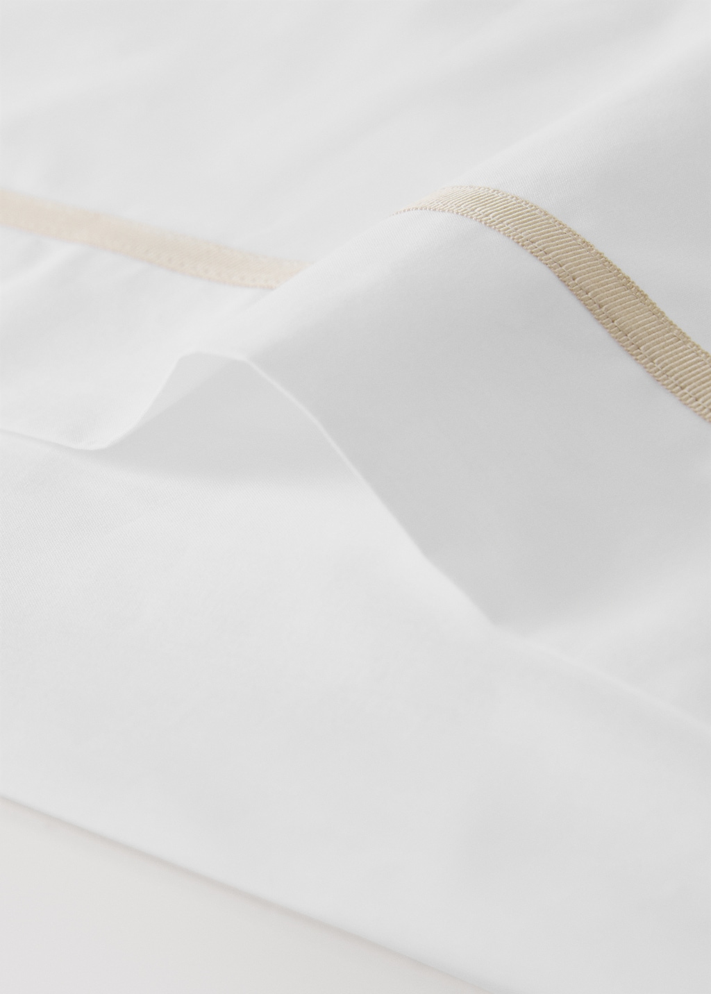 200-thread count percale cotton top sheet for 150/160 cm bed