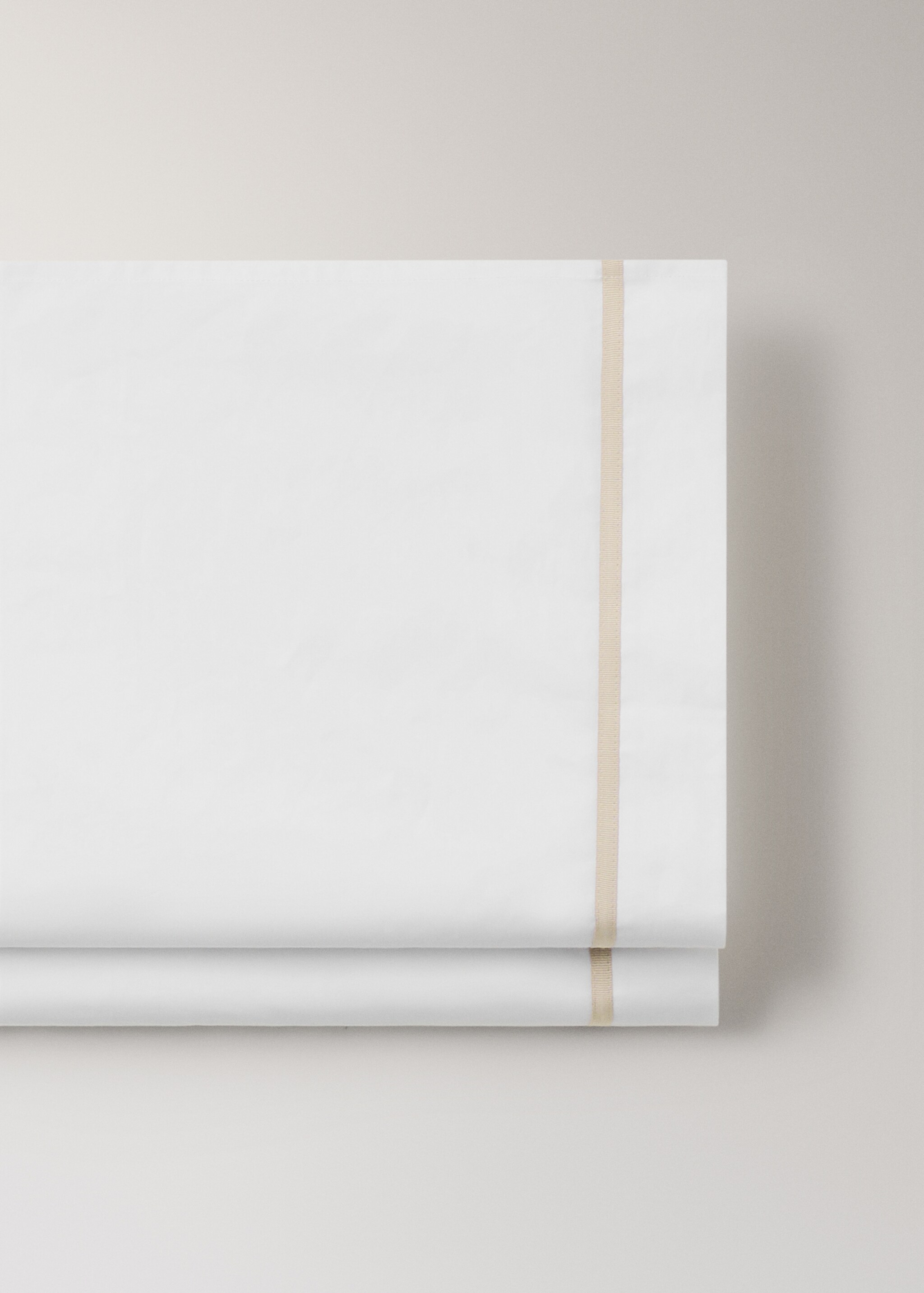 Perkal-Baumwoll-Bettlaken 200 Fäden für Bett 180/200 cm - Detail des Artikels 2, Beige. Ref: 17031552-00.