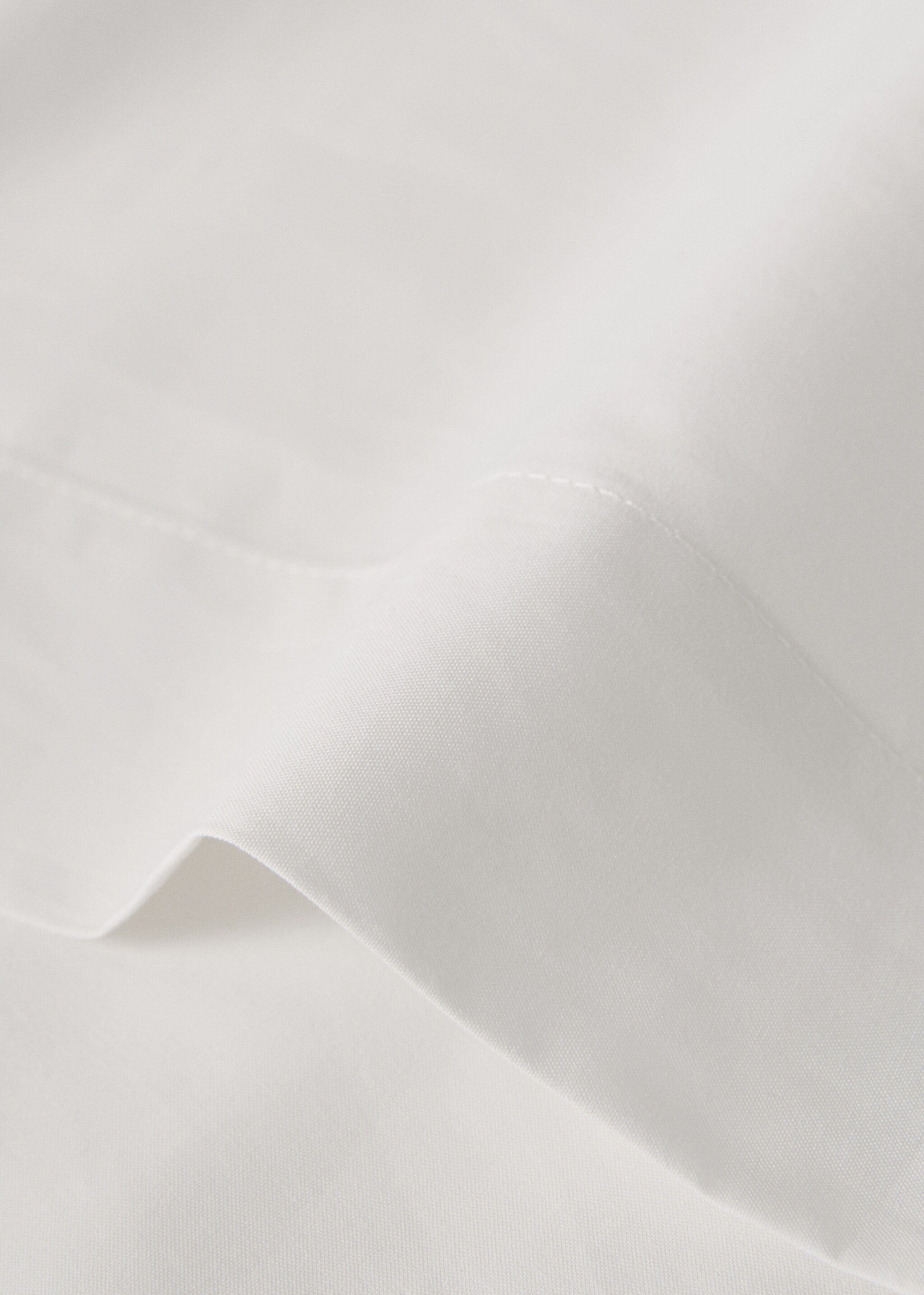 Percale cotton flat sheet King bed - Details of the article 1, Ecru. Ref: 17031555-00.