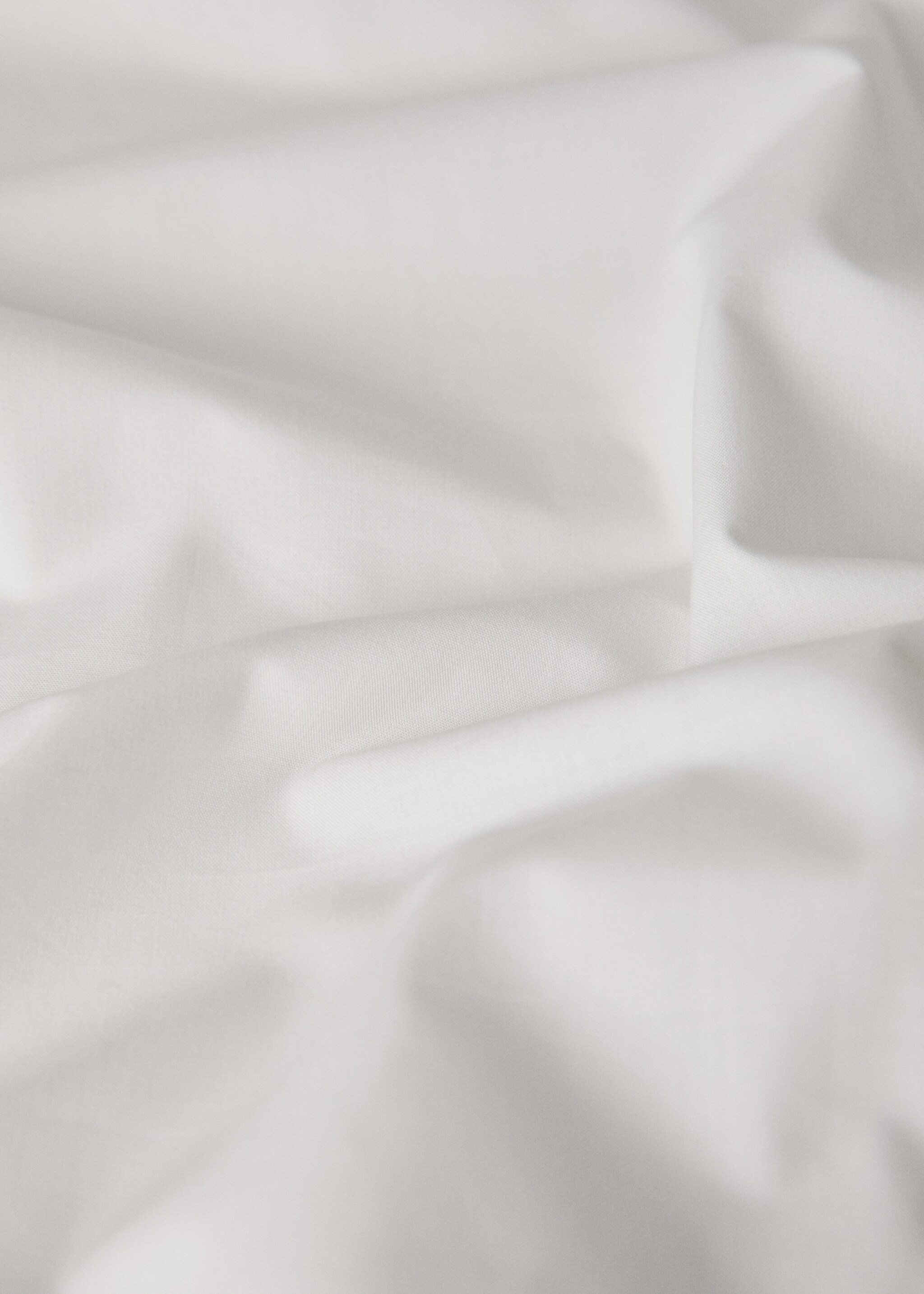 Percale cotton flat sheet King bed - Details of the article 3, Ecru. Ref: 17031555-00.