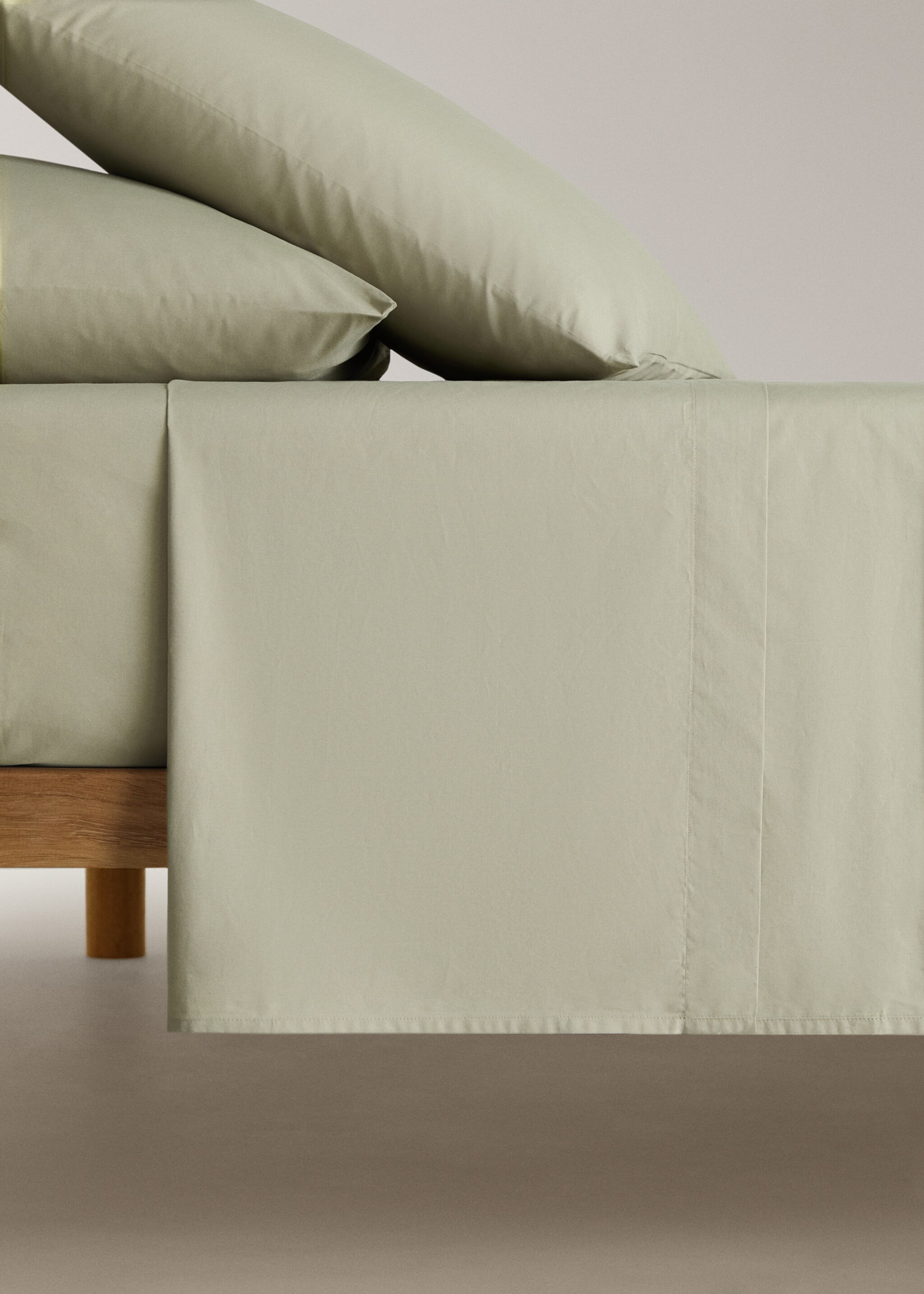 Lençol de cima de percal (cama 150/160 cm) - Artigo sem modelo, Verde. Ref: 17031555-00.