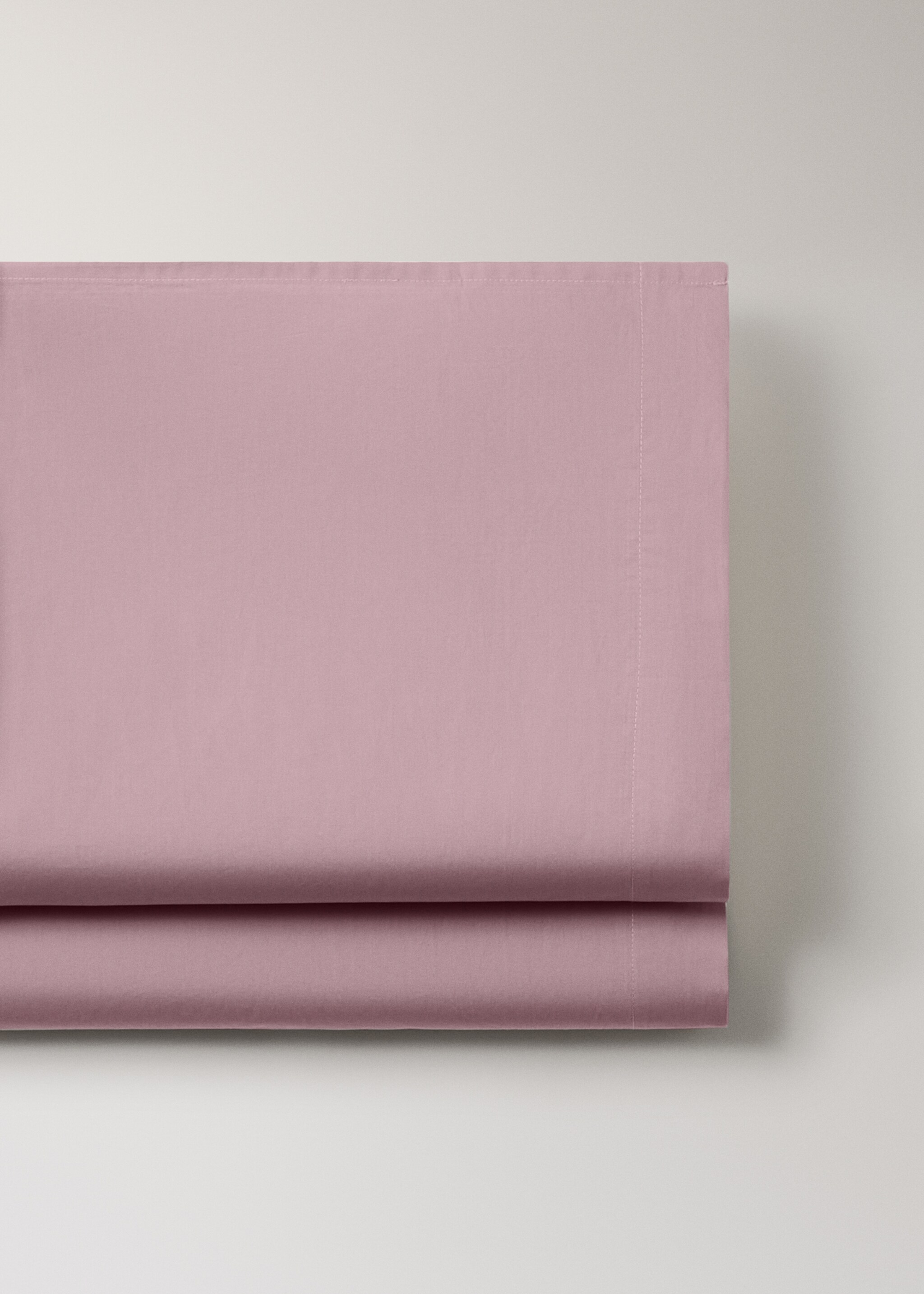 Drap plat percale de coton lit 150/160 cm - Détail de l'article 2, Prune. Ref: 17031555-00.