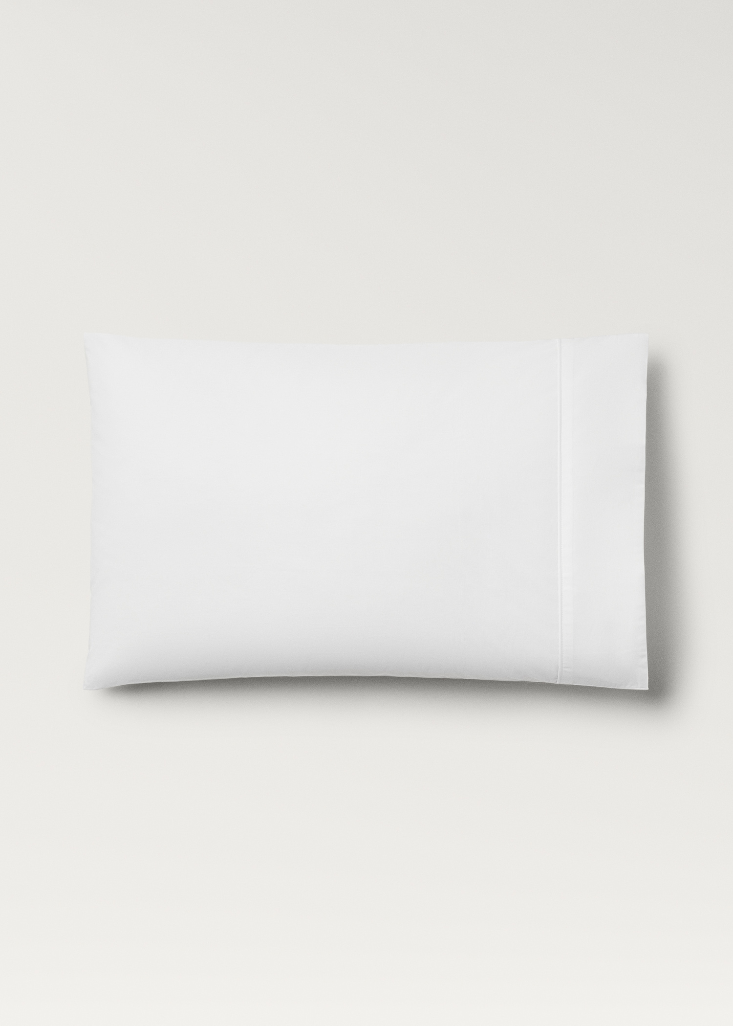 Dos fundas almohada algodón percal 500 hilos detalle vivo redondeado 50x75 cm - Artículo sin modelo