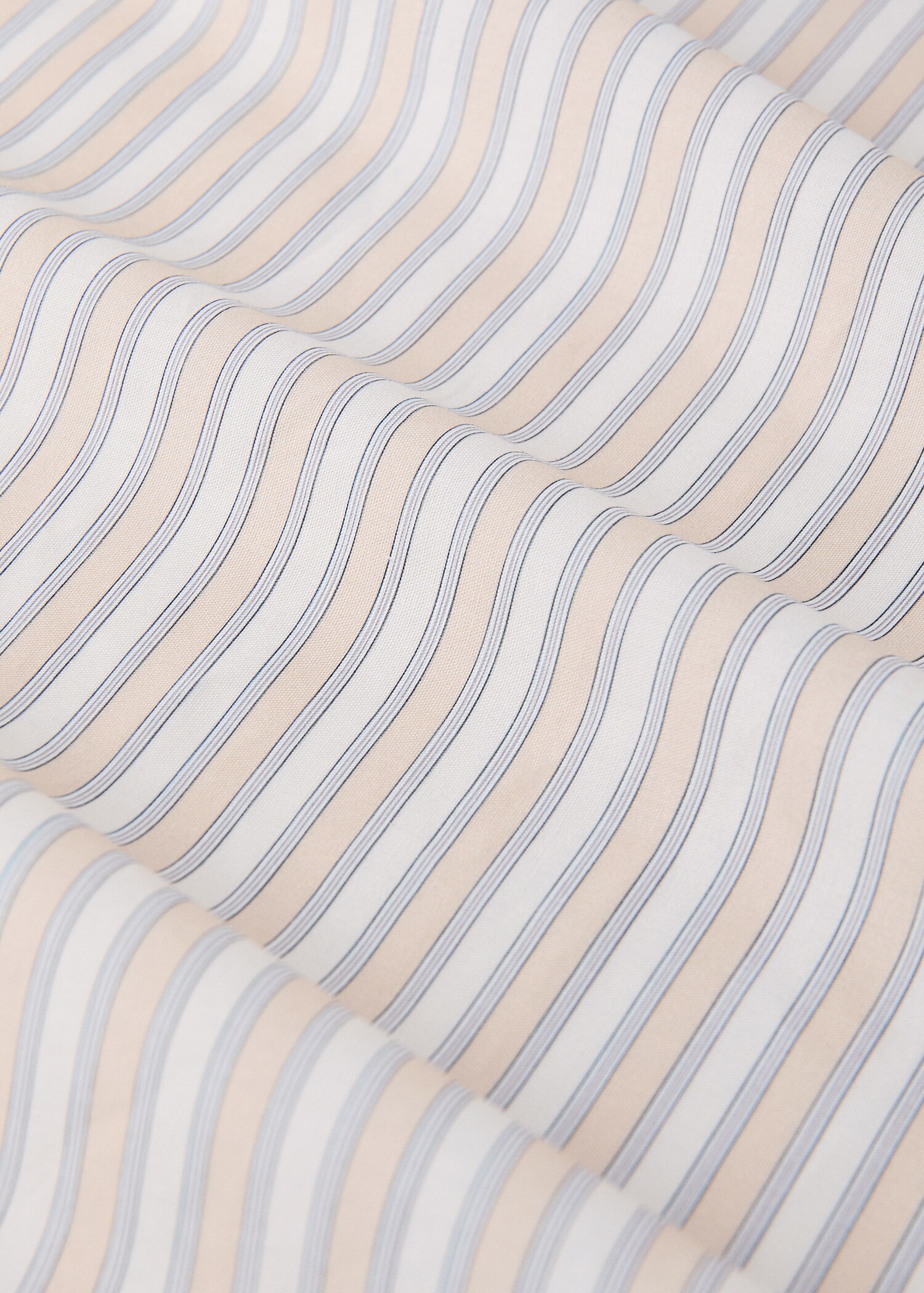Children's fitted sheet in cotton percale with fine stripe print for a 135/140 cm bed - Details of the article 2