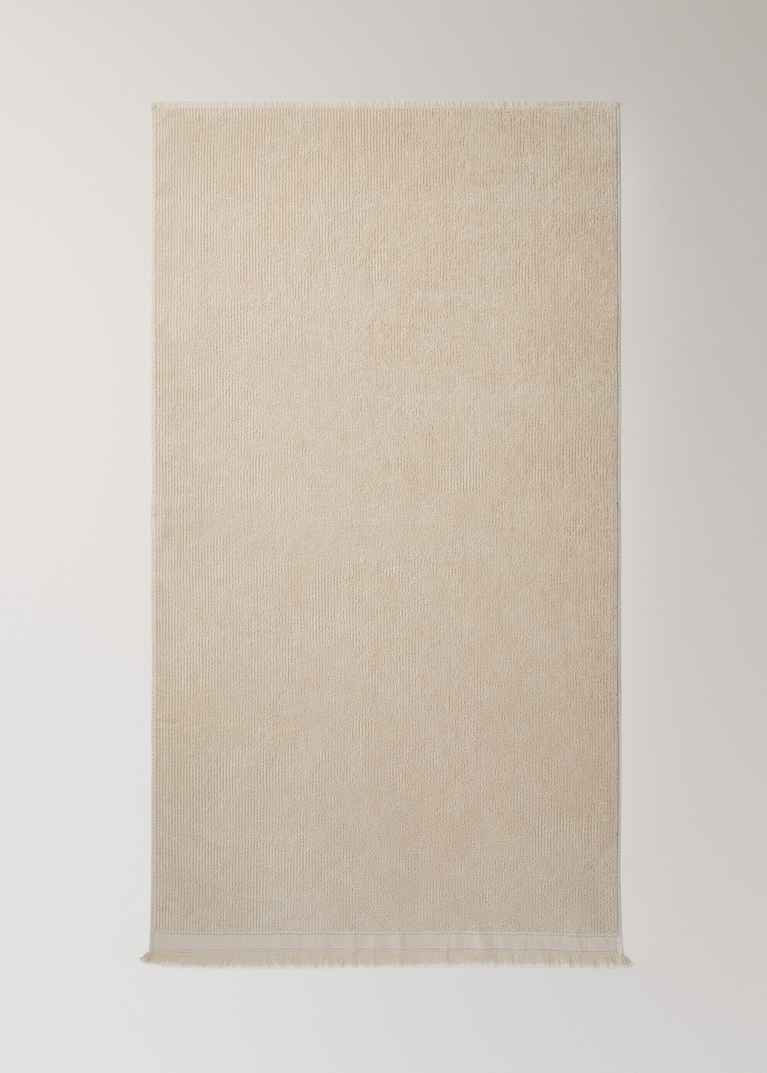 Textured bath towel with fringes - Details of the article 4