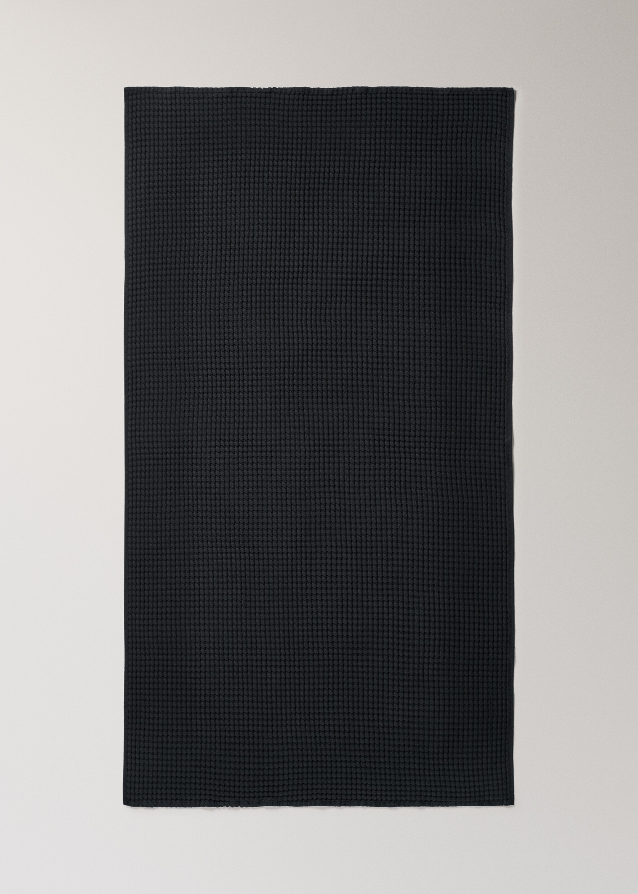 Tovallola bany cotó waffle - Detall de l'article 4, Negre. Ref: 17031587-00.