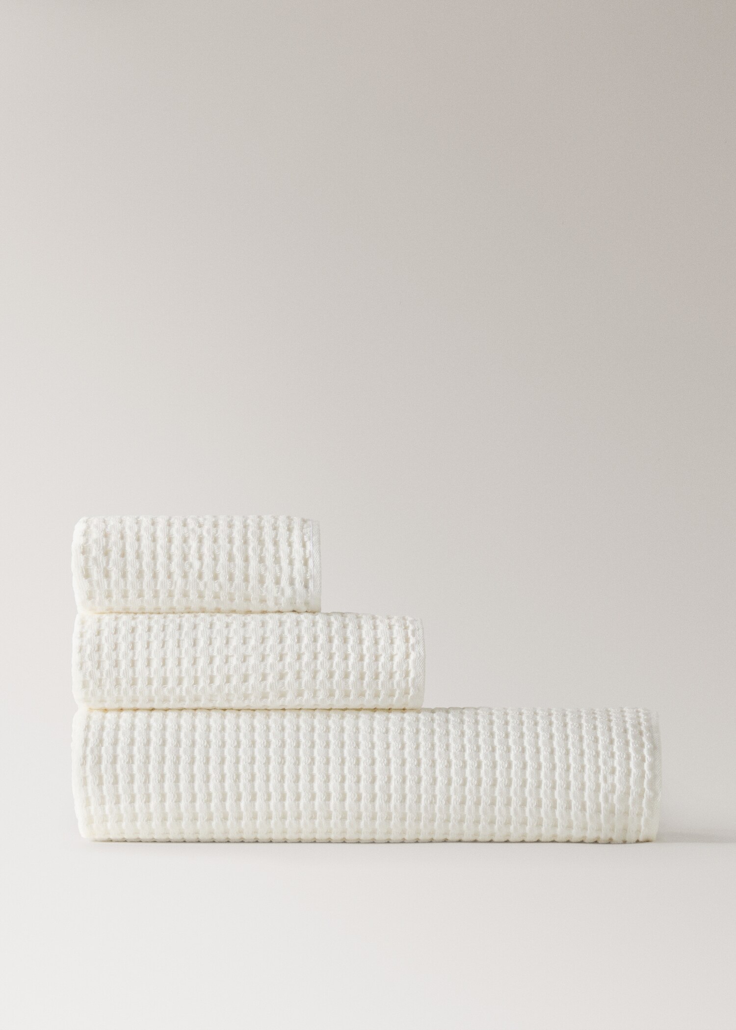Serviette toilette en coton gaufré - Article sans modèle