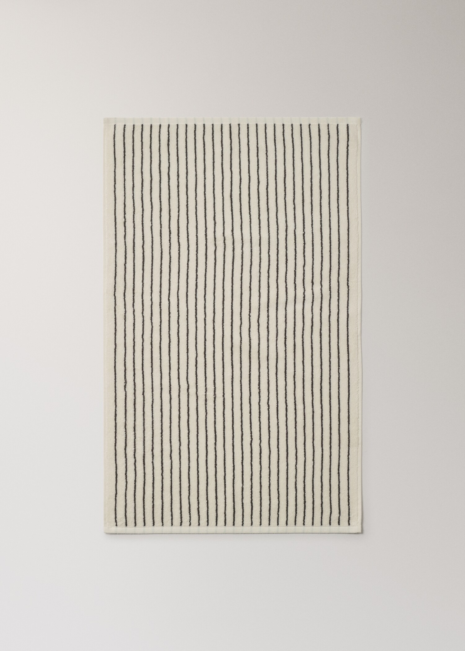 Two-tone striped cotton washcloth - Details of the article 4
