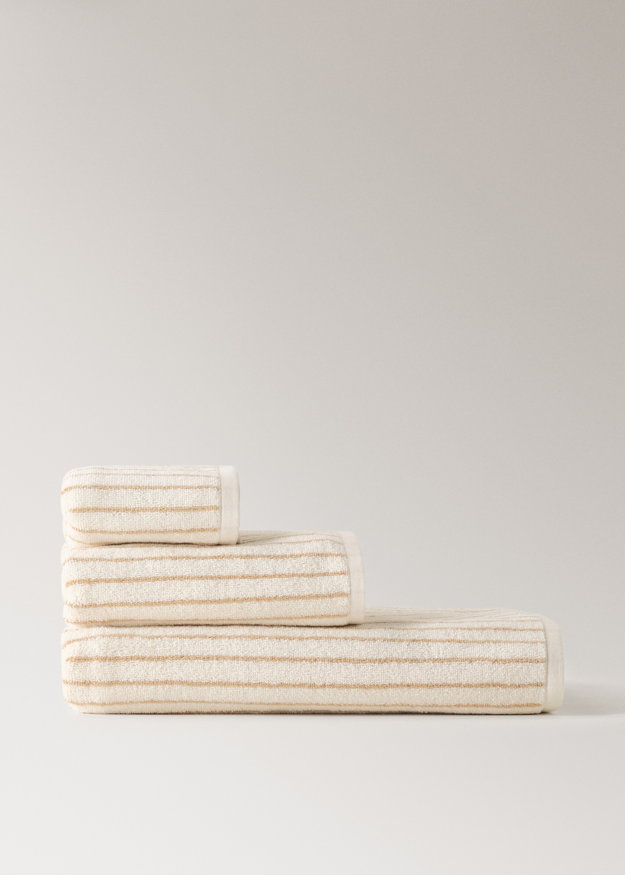 Two-colour stripe cotton towel - Article without model