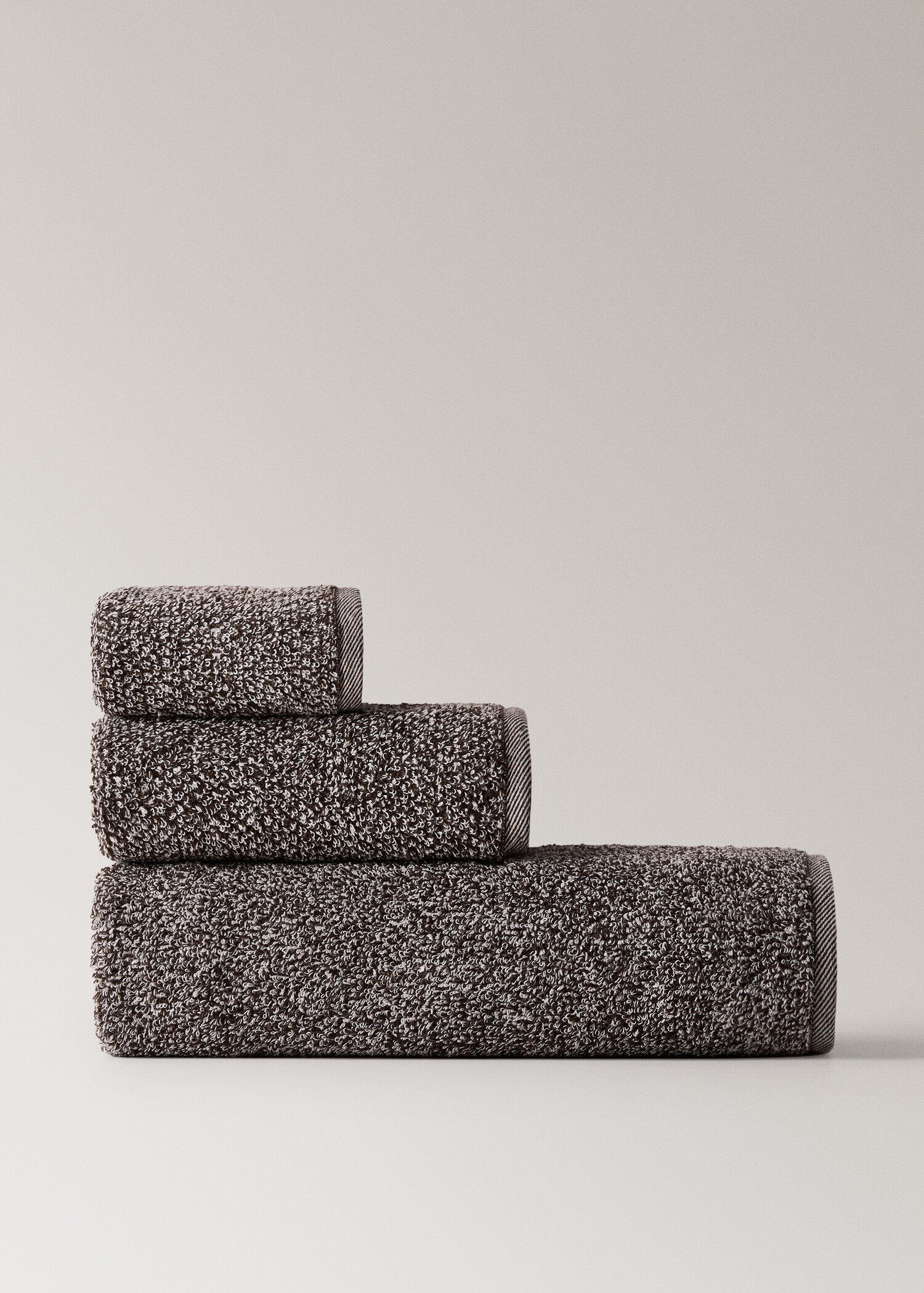 Two-tone melange cotton hand towel - Article without model