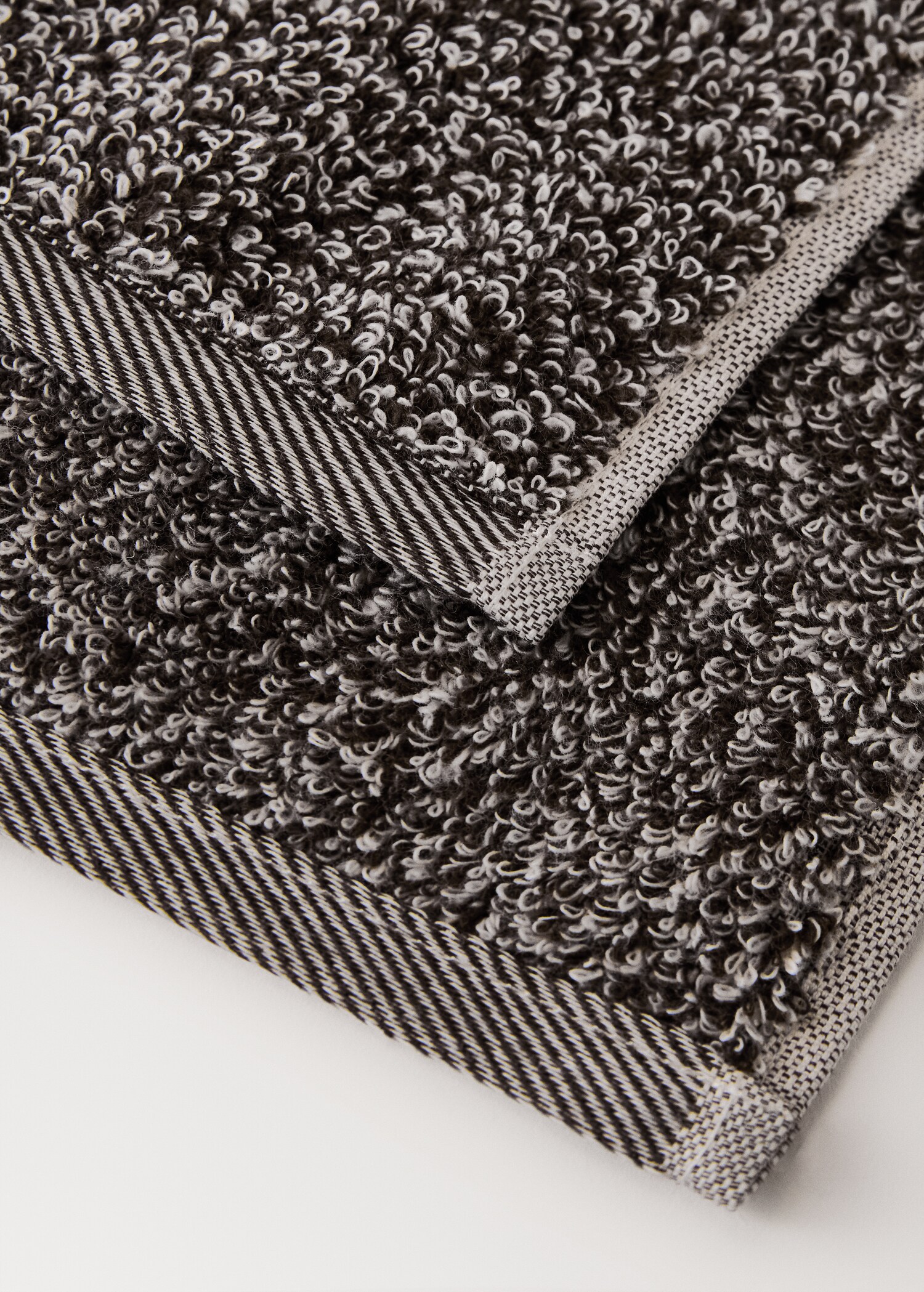 Two-tone melange cotton hand towel - Details of the article 2
