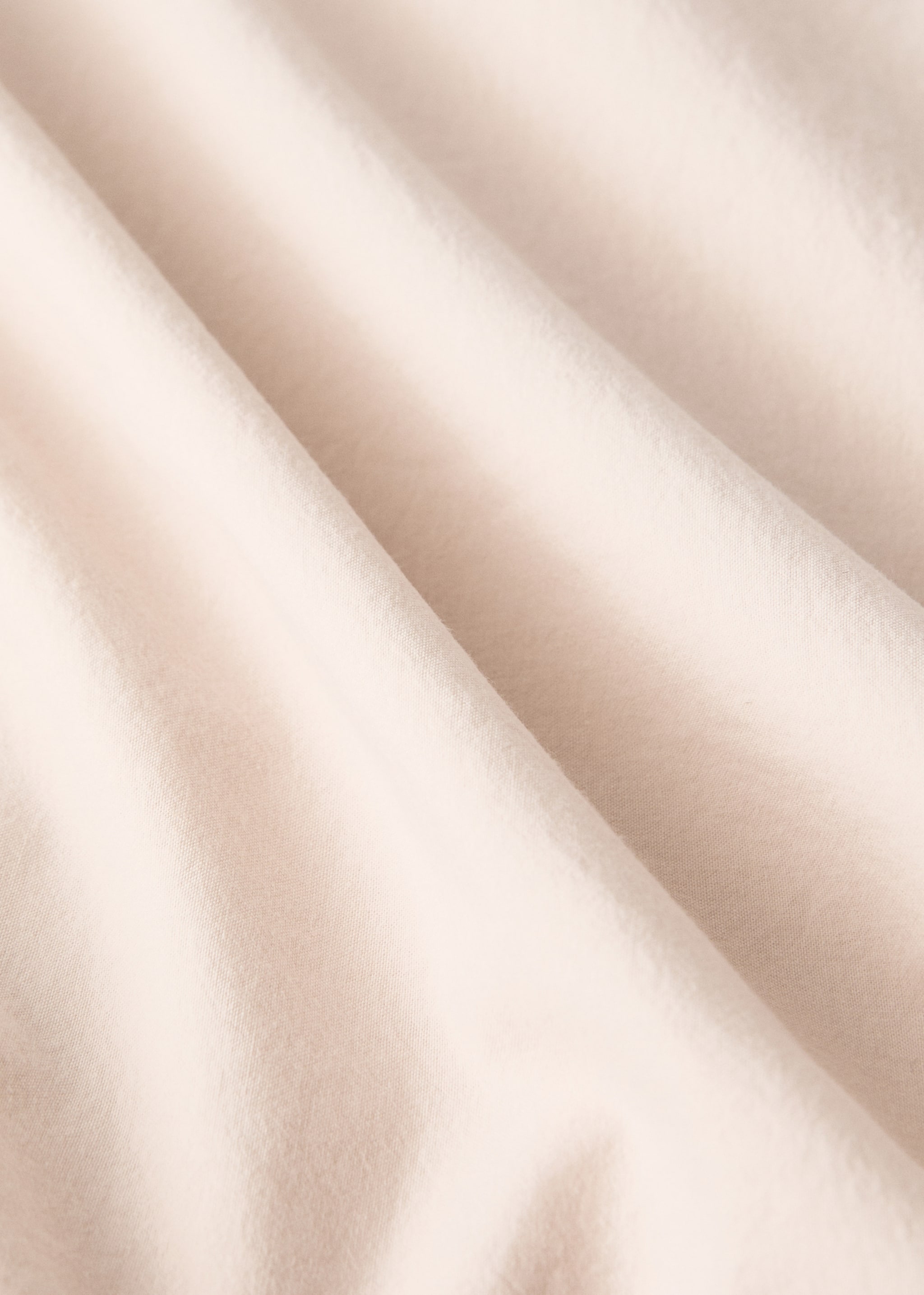 Children's washed cotton double-stitched top sheet for 90 cm bed - Details of the article 1, Ecru. Ref: 17031603-00.