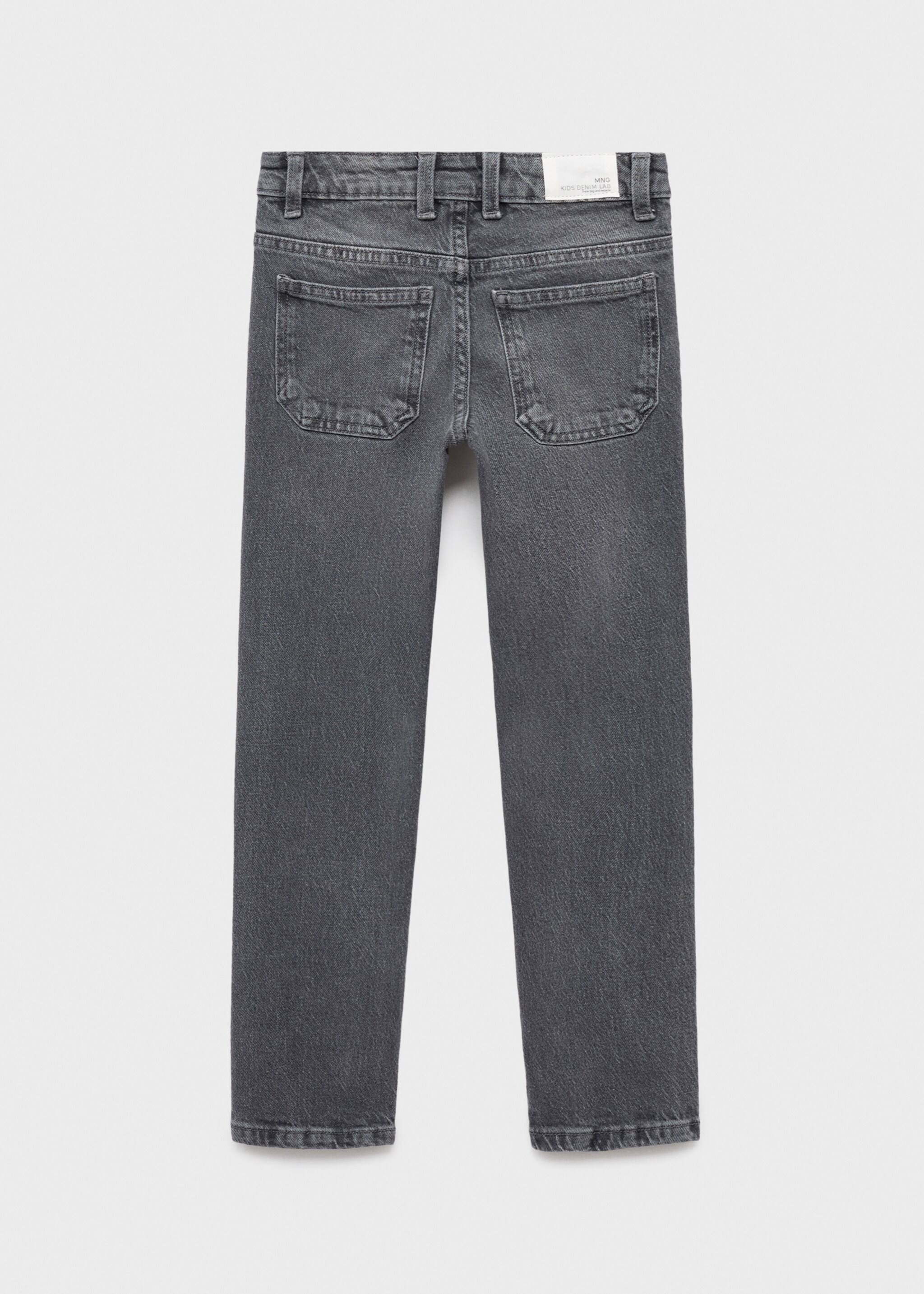 Jeans diritti bordo inferiore con risvolto - Retro dell'articolo