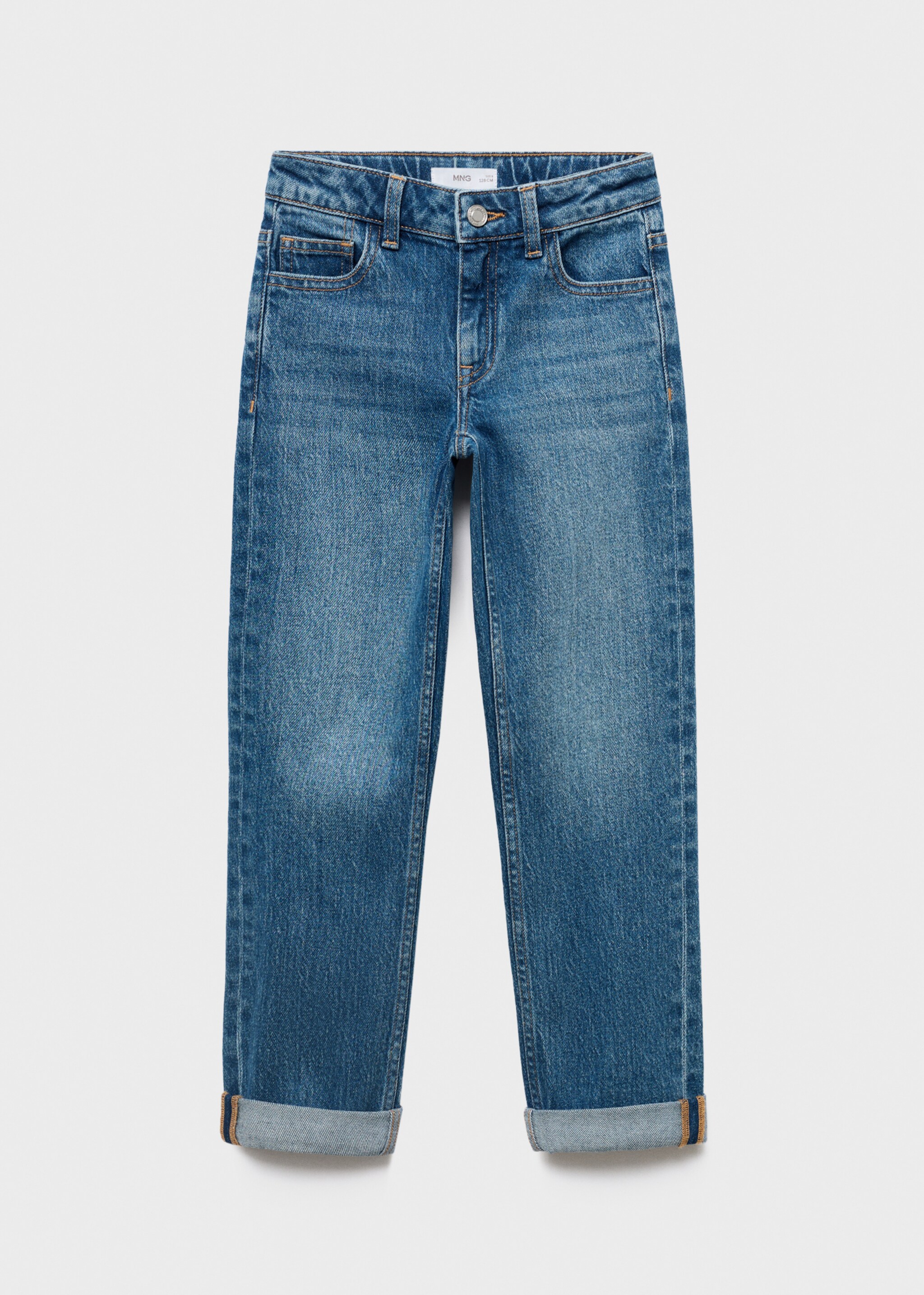 Turned-up straight jeans - Article without model