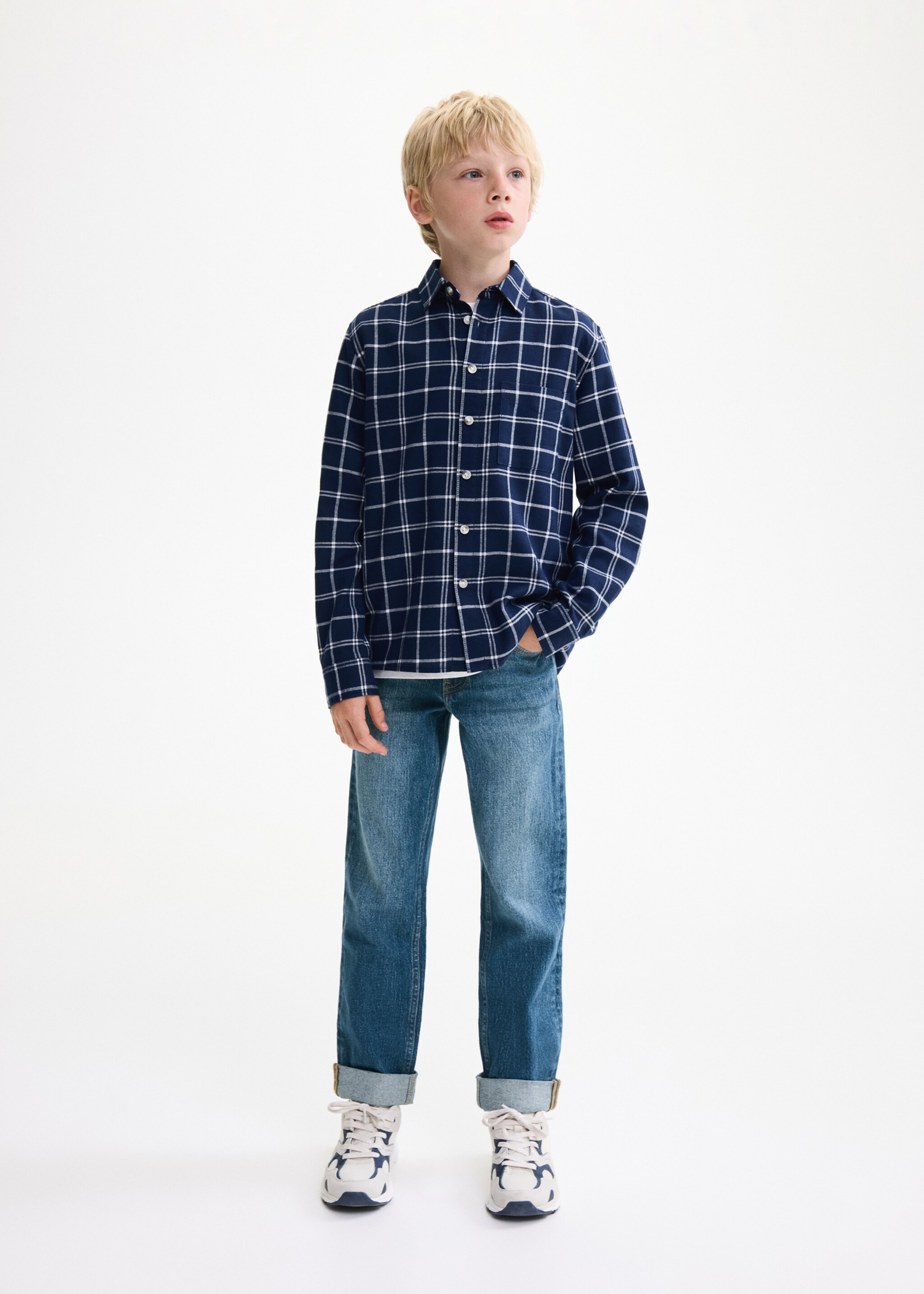 Turned-up straight jeans - Details of the article 1
