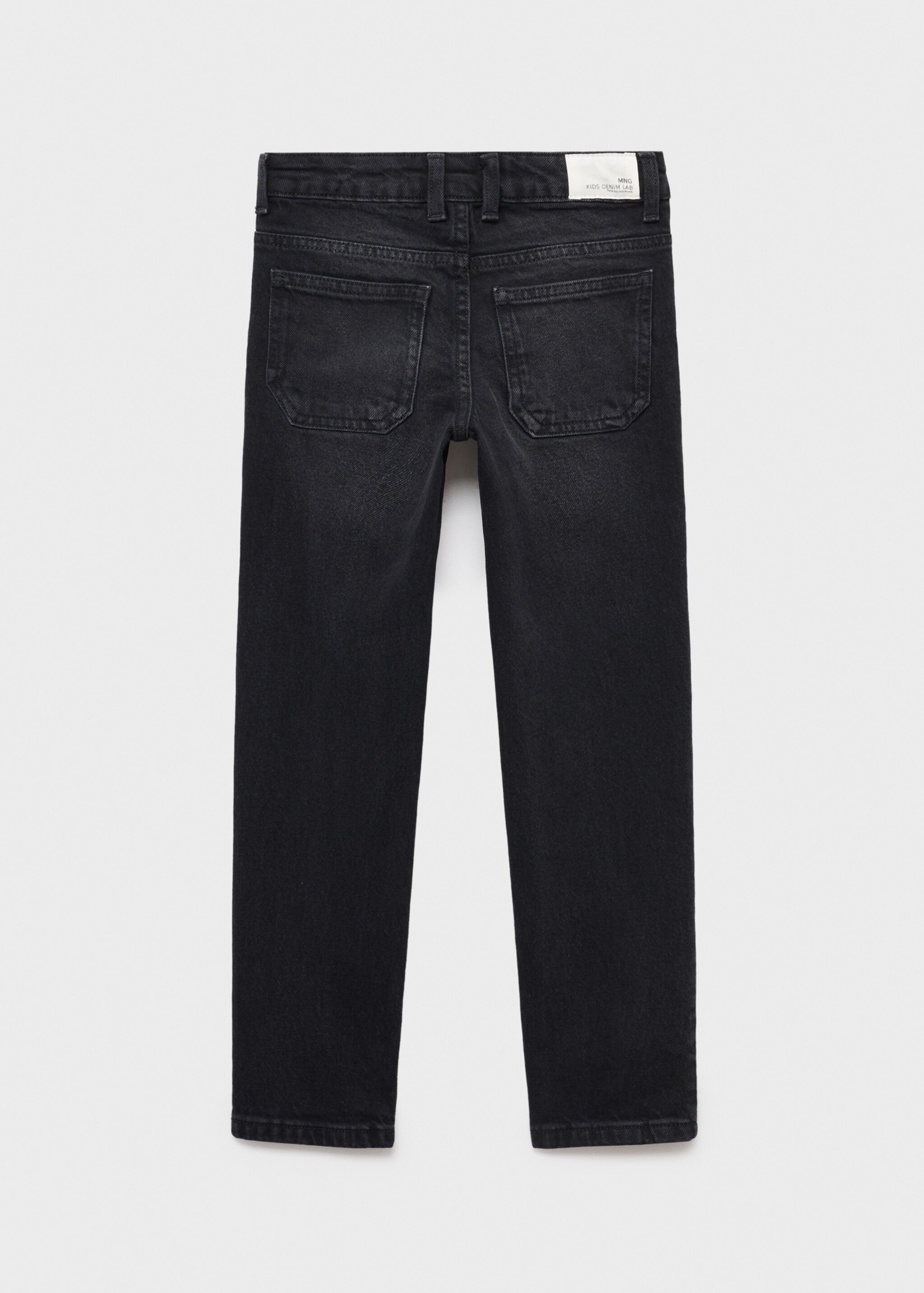 Jeans diritti bordo inferiore con risvolto - Retro dell'articolo