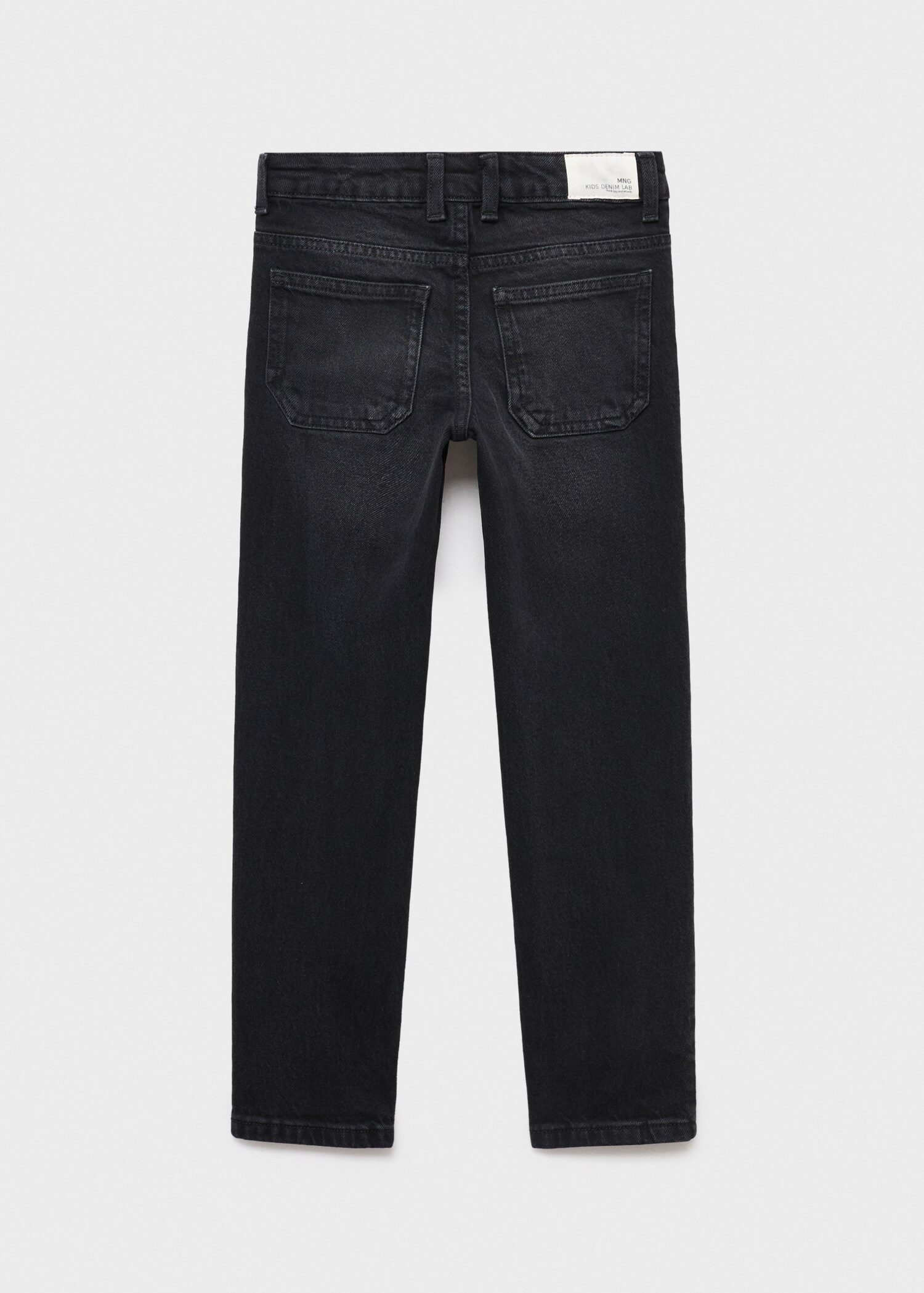 Jeans diritti bordo inferiore con risvolto - Retro dell'articolo