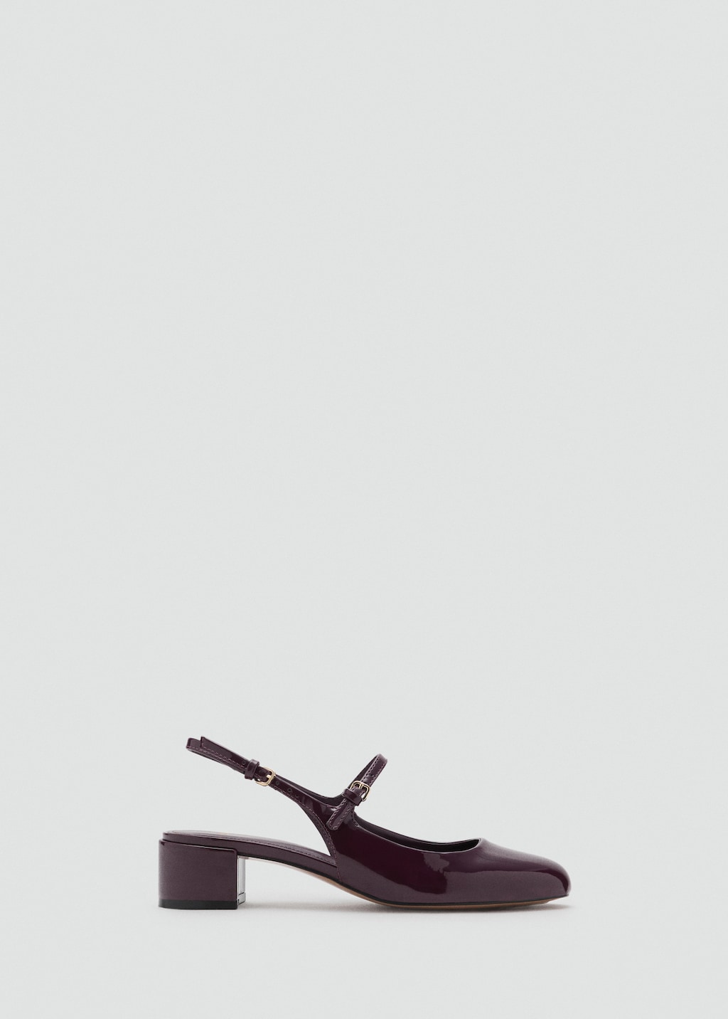 Mango Patent leather block-heel shoes