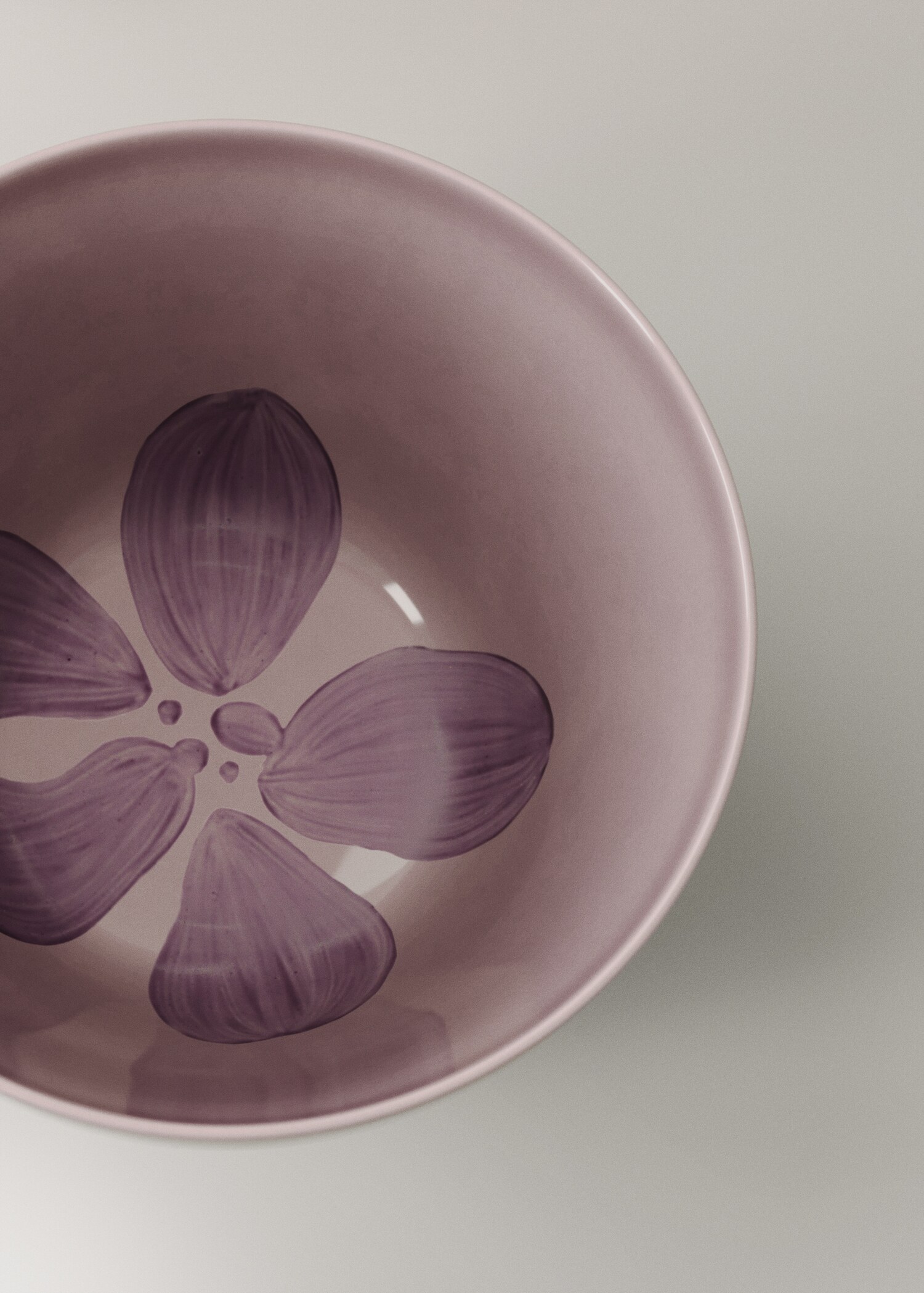 Stoneware bowl with hand-painted design - Details of the article 1