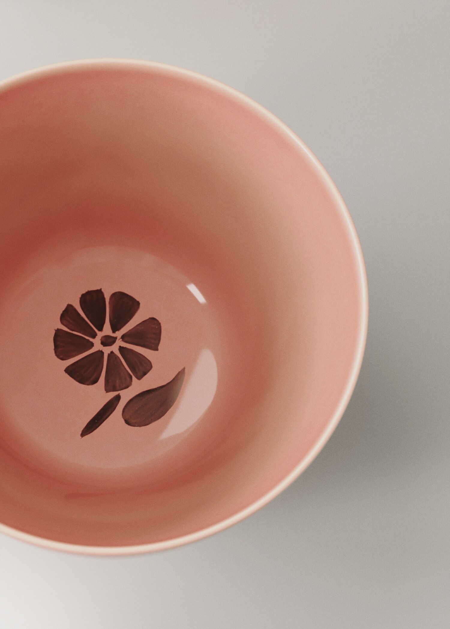 Stoneware bowl with hand-painted design - Details of the article 1