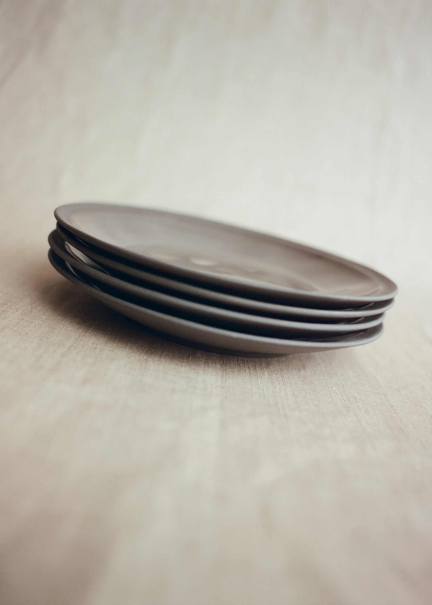 Recycled stoneware dessert plate - Details of the article 6