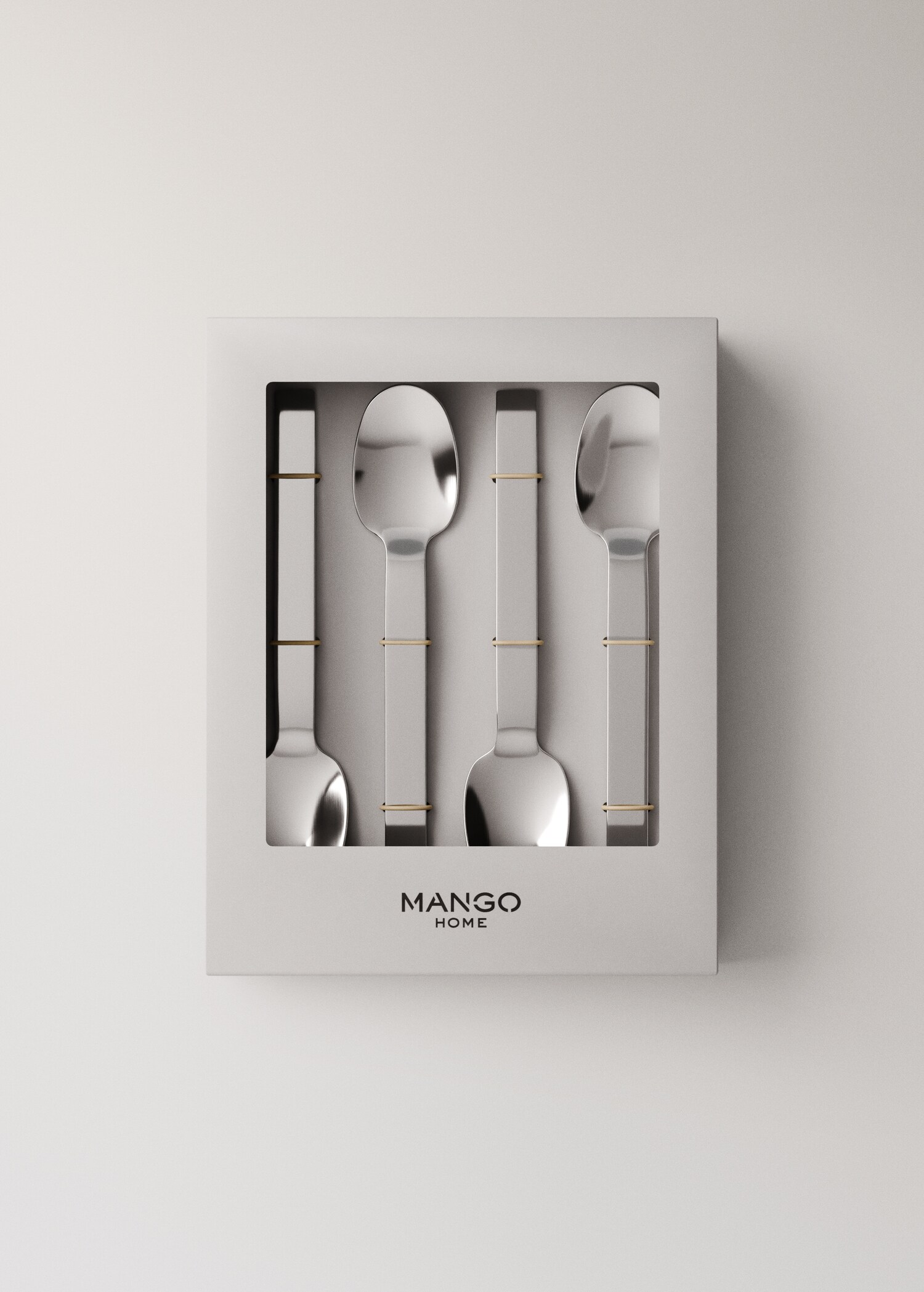 4-piece stainless steel spoon pack - Medium plane