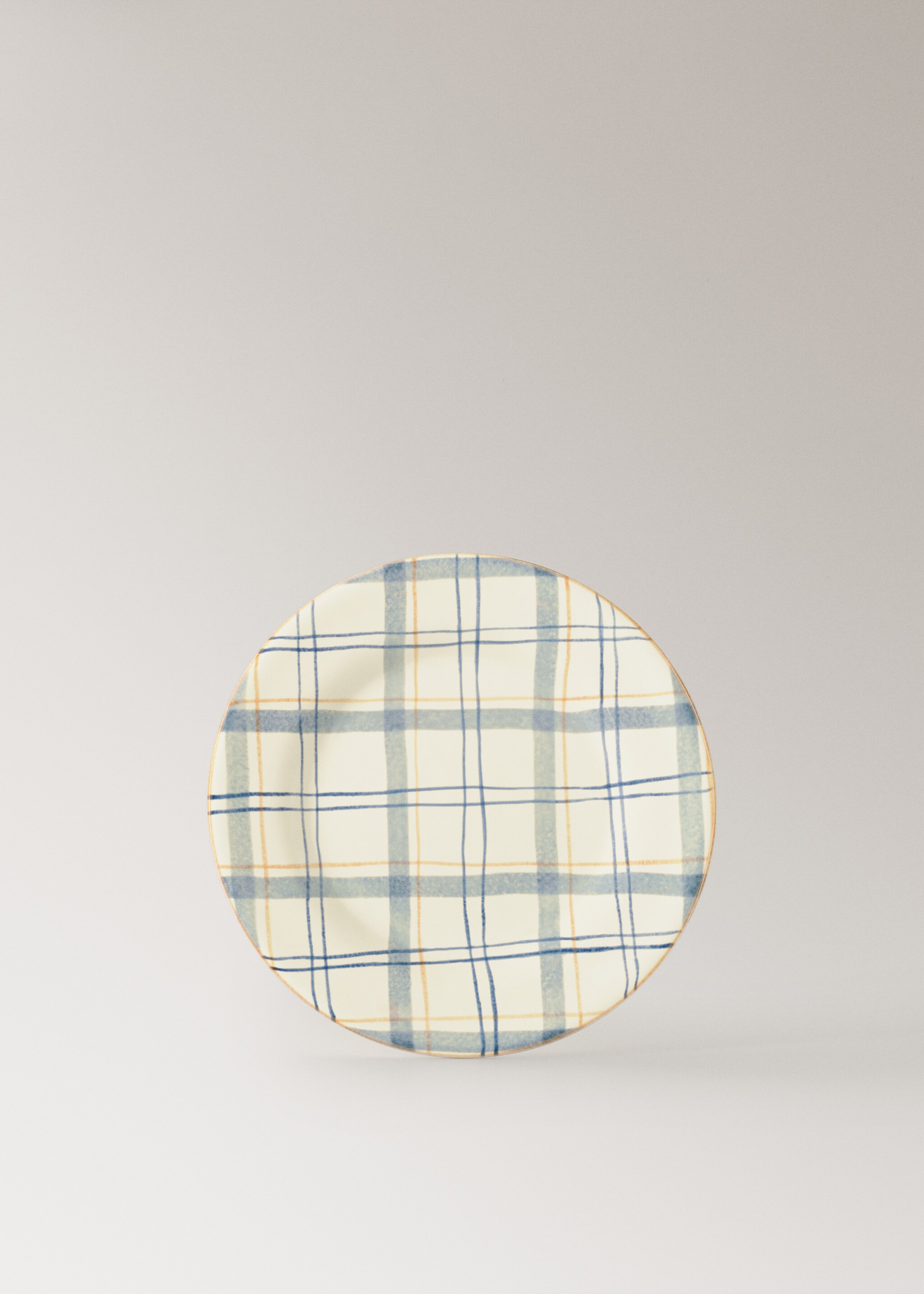 Hand pinted stoneware dessert plate - Article without model, Night Blue. Ref: 17032041-00.