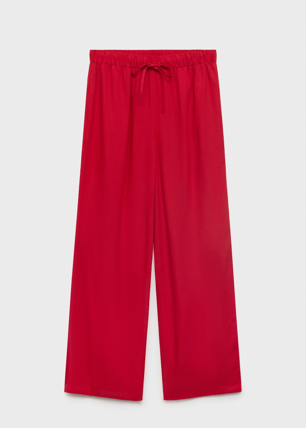 Linen pants with elastic waistband