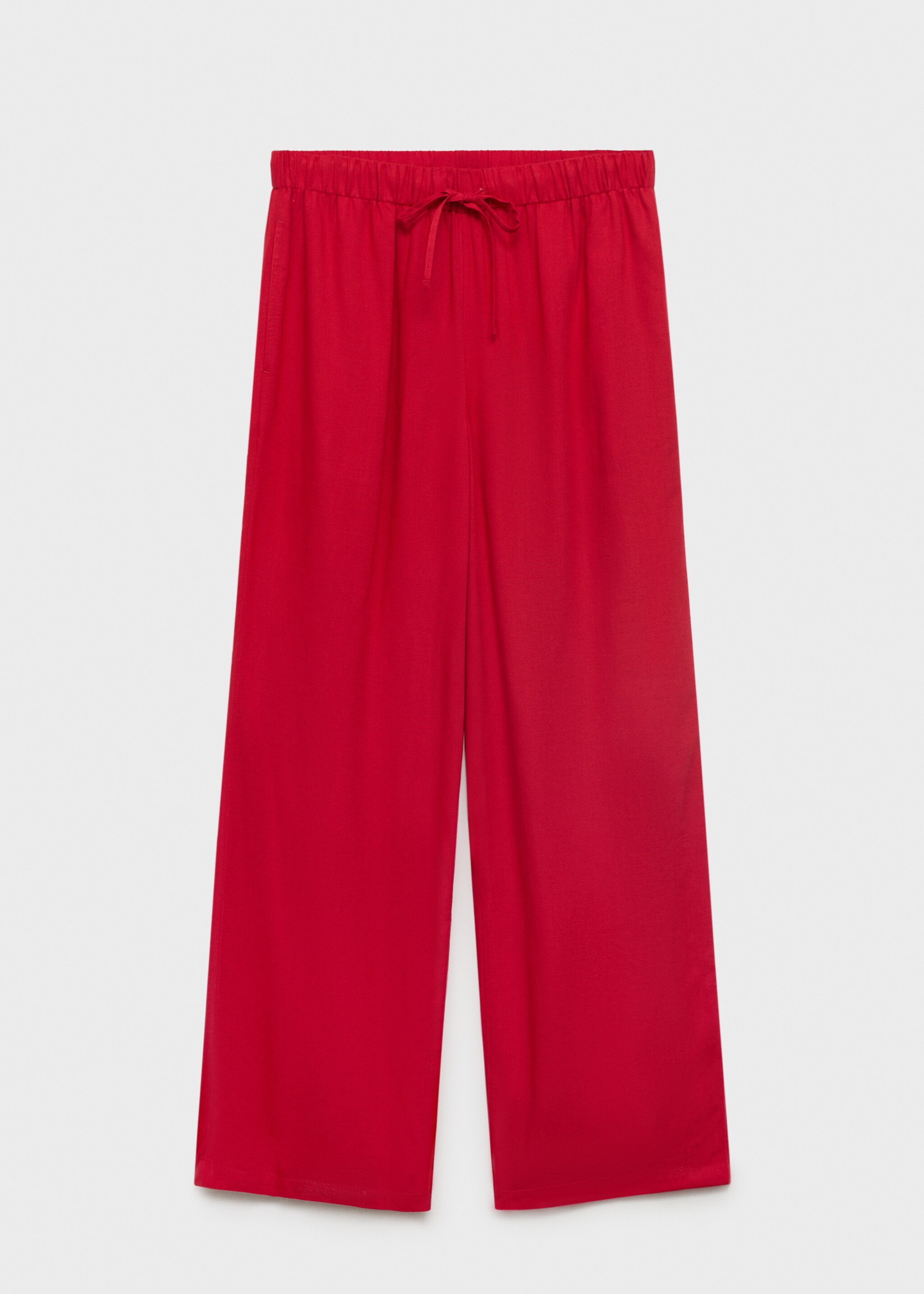 Linen trousers with elastic waistband - Article without model
