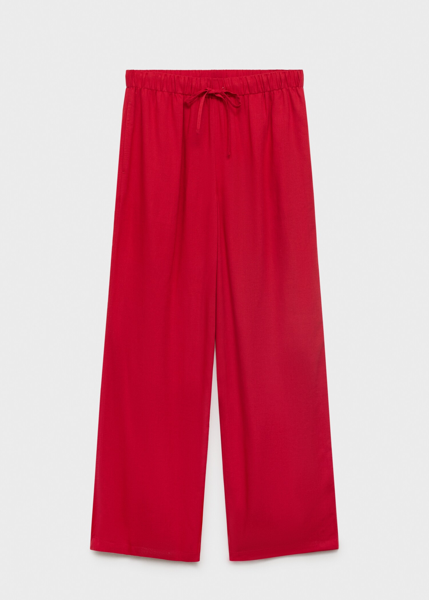 Linen trousers with elastic waistband - Article without model