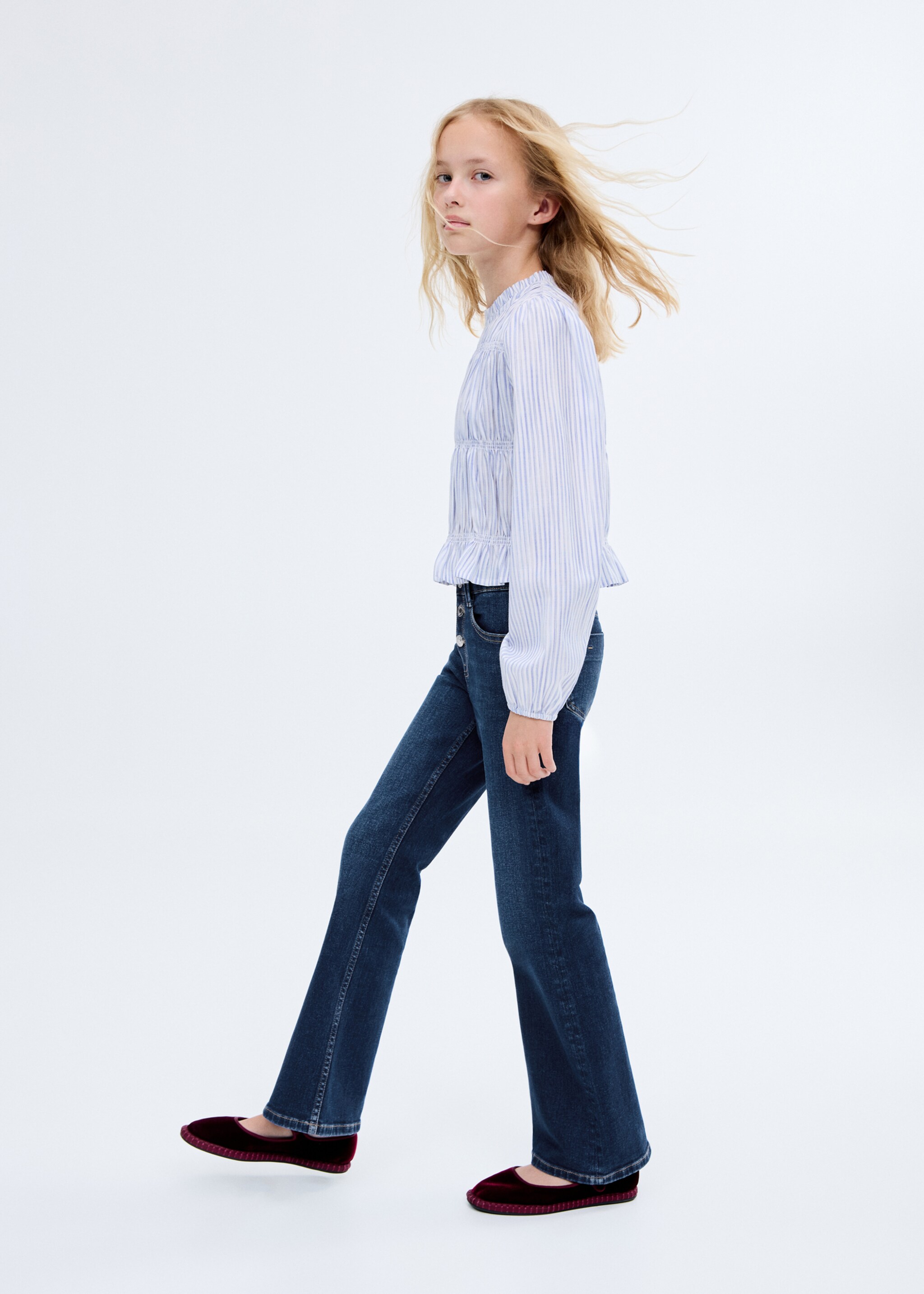 Buttons flare jeans - Medium plane