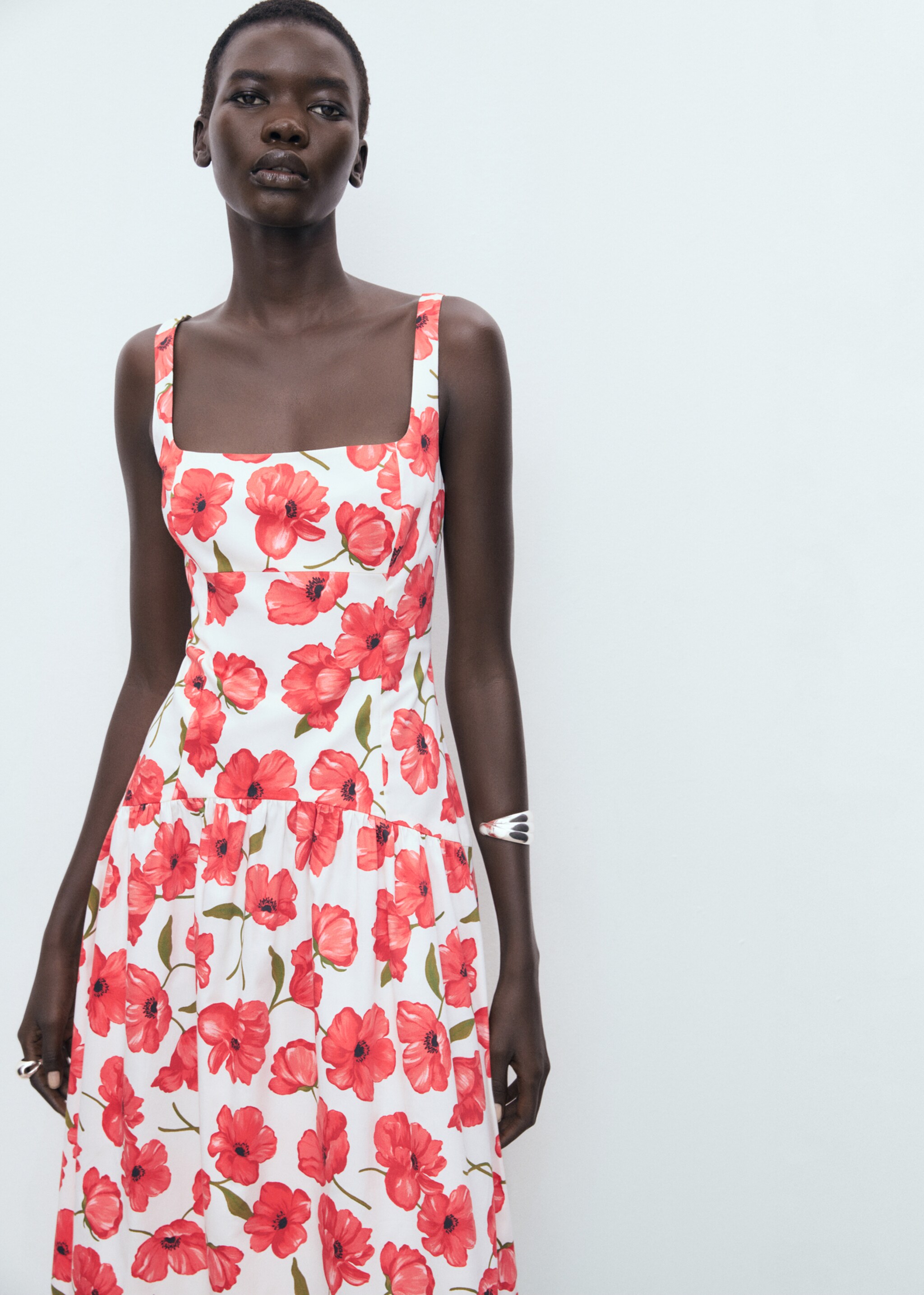 Flared cotton dress - Medium plane
