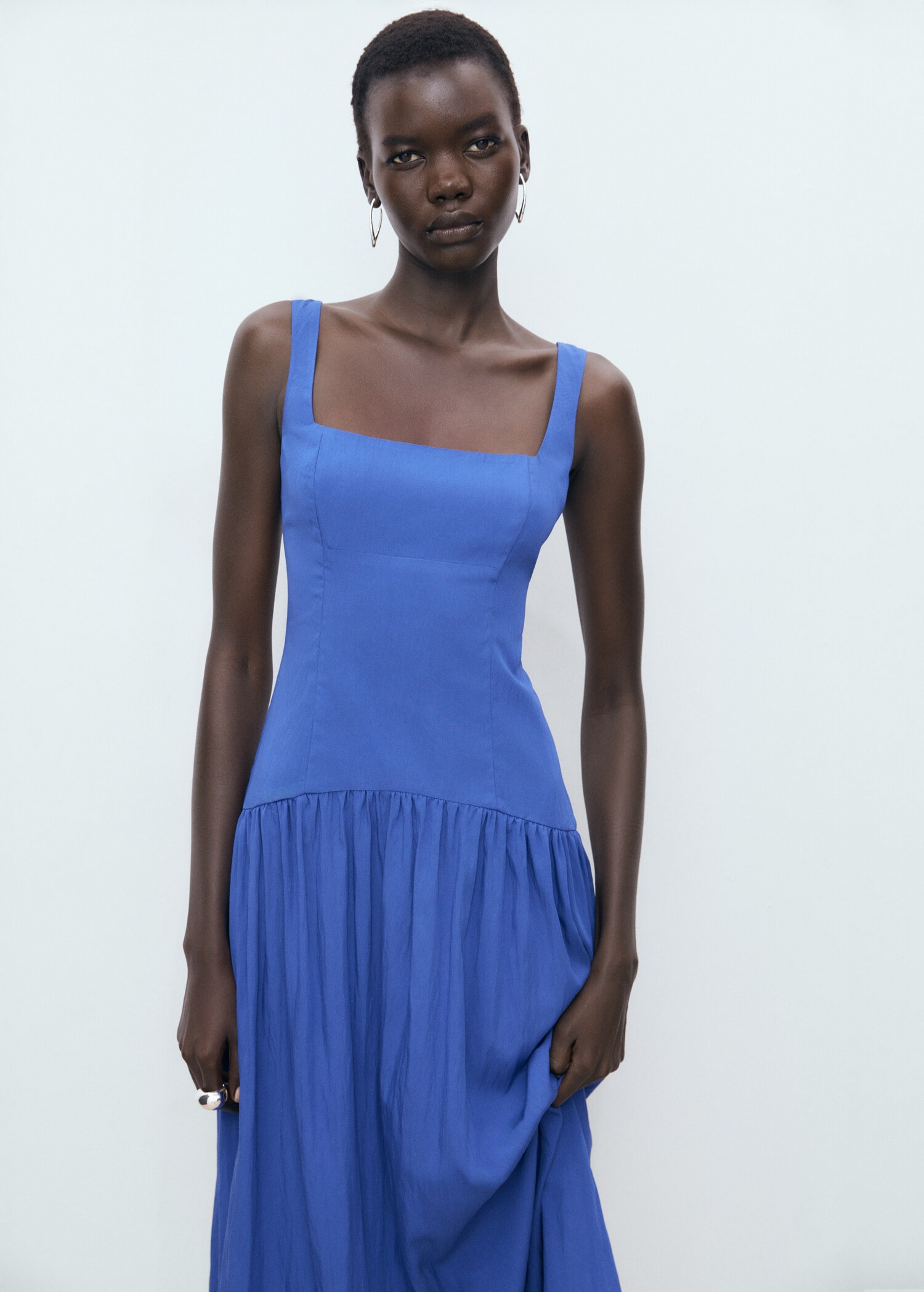 Flared cotton dress - Medium plane